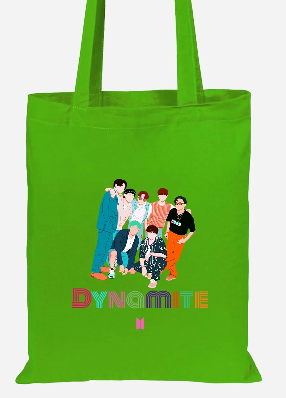 Еко-сумка шоппер БТС (BTS) (92102-3270-LM) салатова MobiPrint Lite (256923618)
