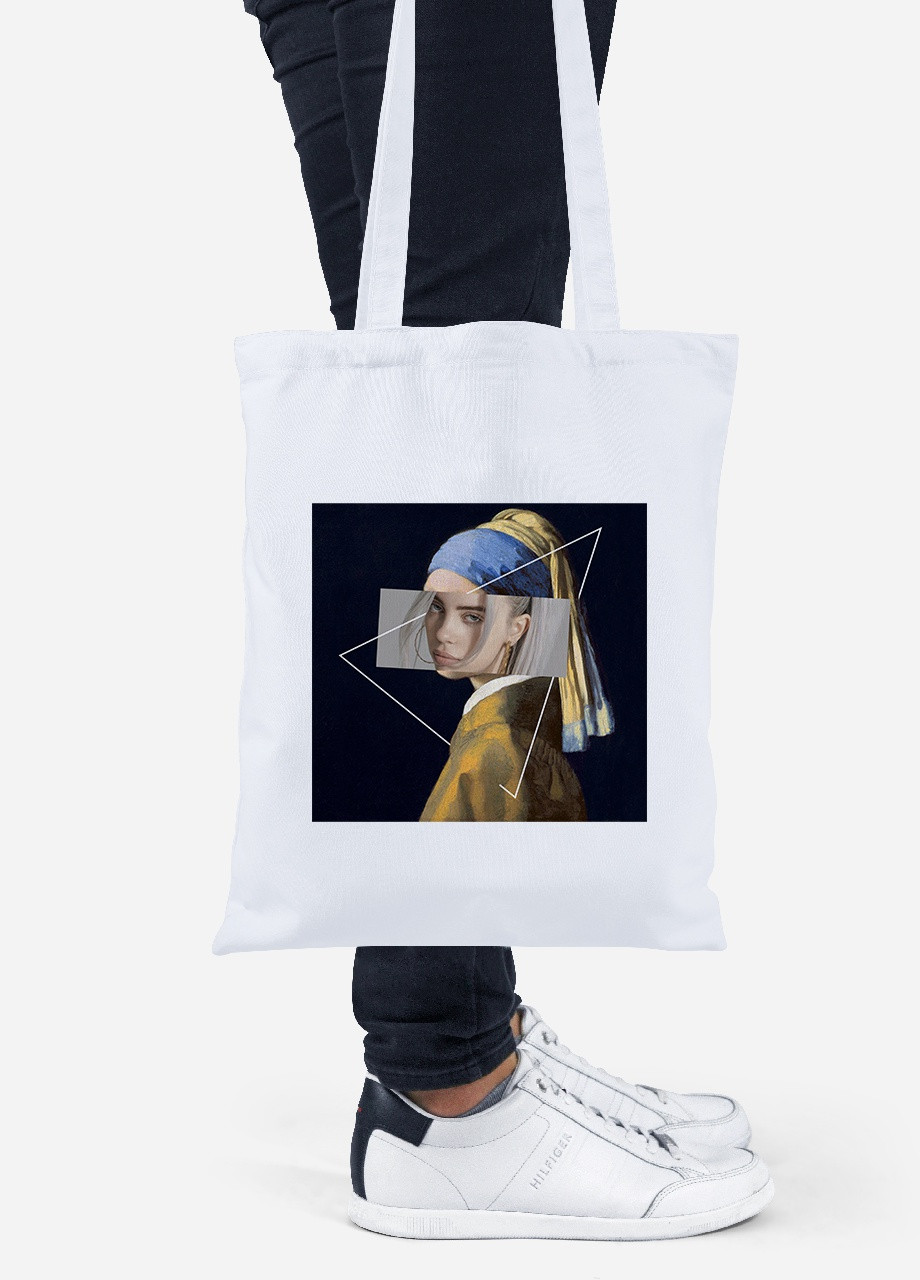 Еко-сумка шоппер Біллі Айліш Ренесанс (Billie Eilish Renaissance) (92102-1206) біла MobiPrint Lite (256922537)