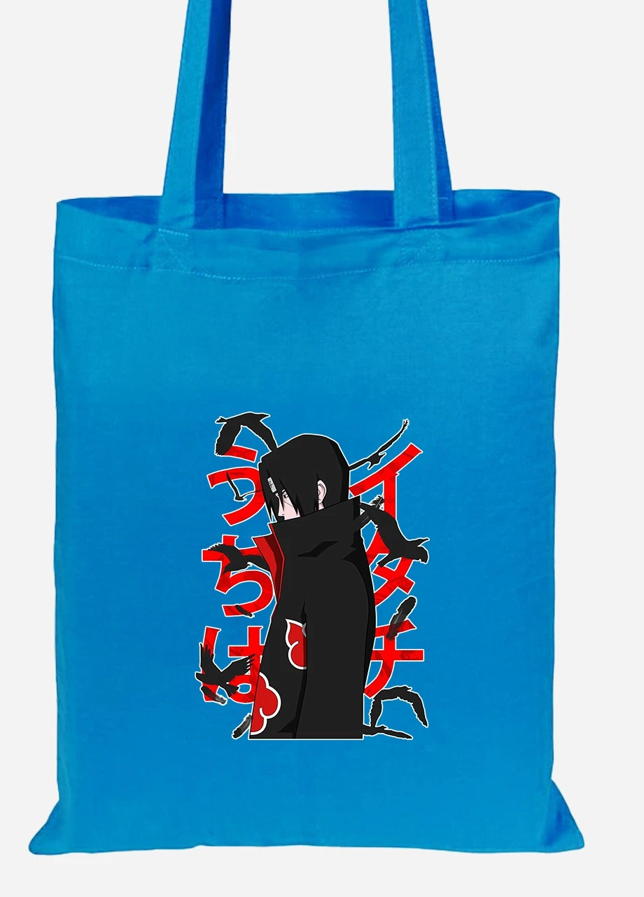 Еко-сумка шоппер Ітачі Учіха (Itachi Uchiha) (92102-2817-BL) синя MobiPrint Lite (256920236)