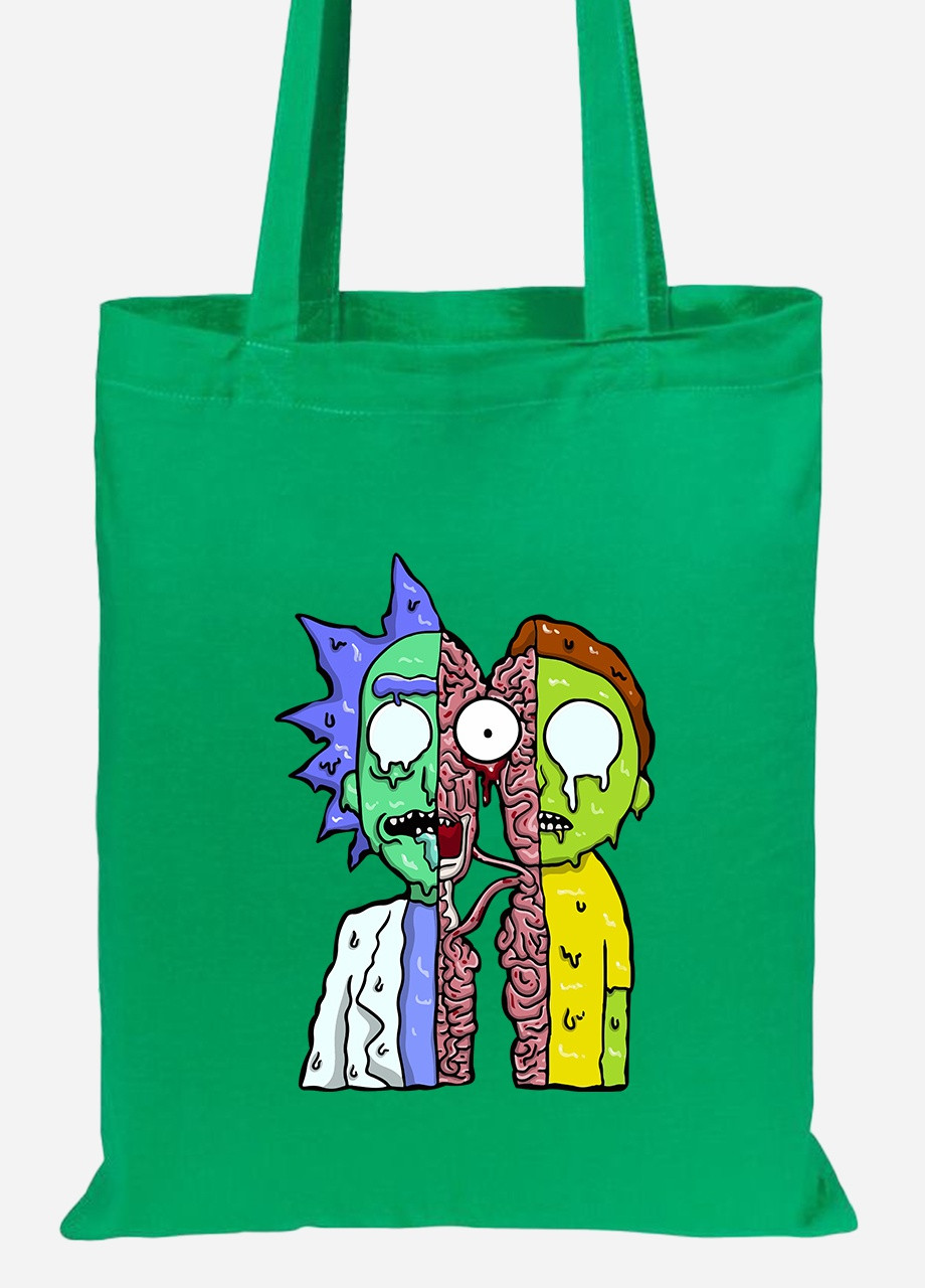 Еко-сумка шоппер Рік Санчез Рік та Морті (Rick Sanchez Rick and Morty) (92102-2940-KG) зелена MobiPrint Lite (256923402)