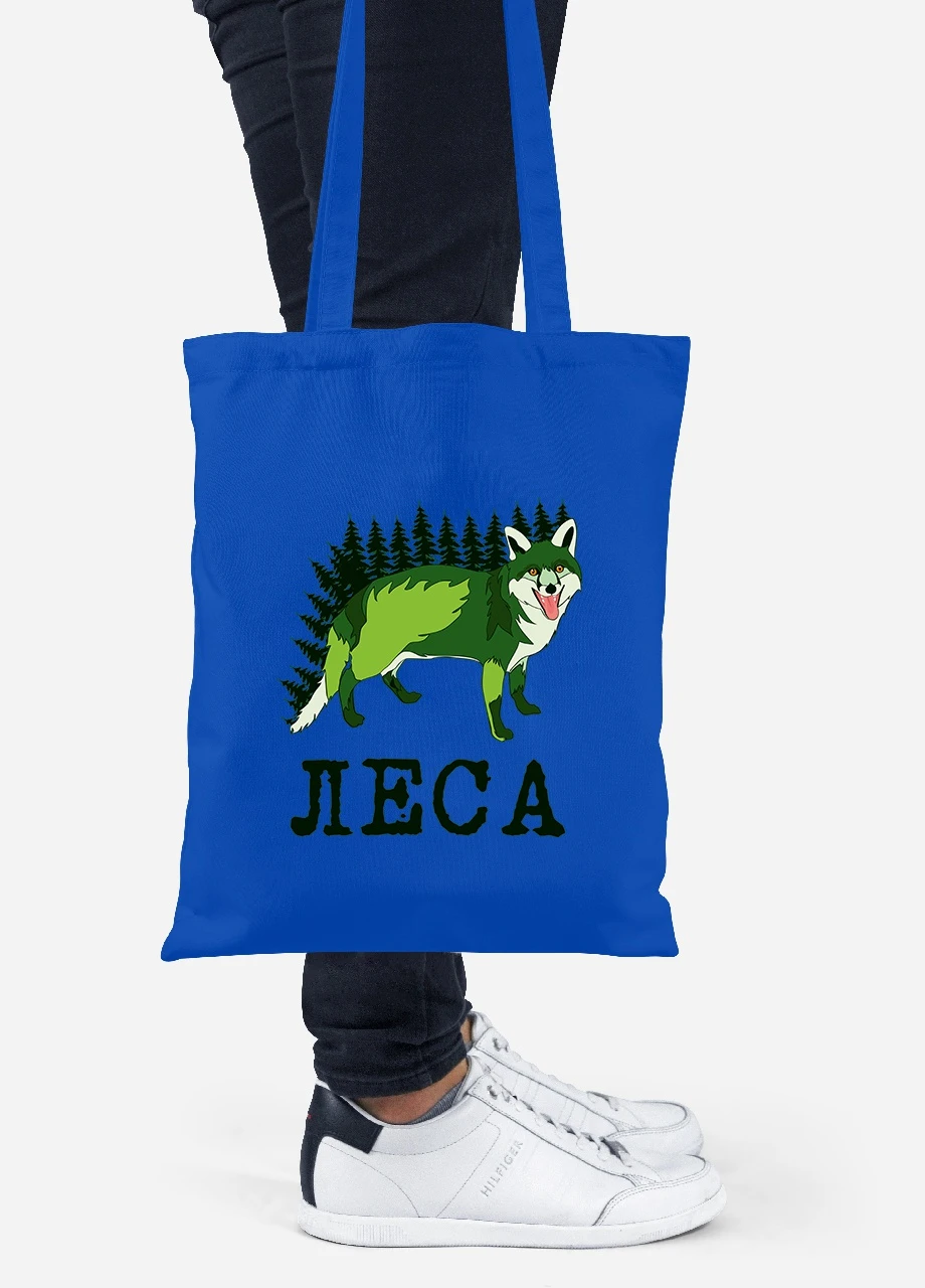 Эко сумка шопер Леса (92102-2011-SK) голубая MobiPrint Lite (256922623)