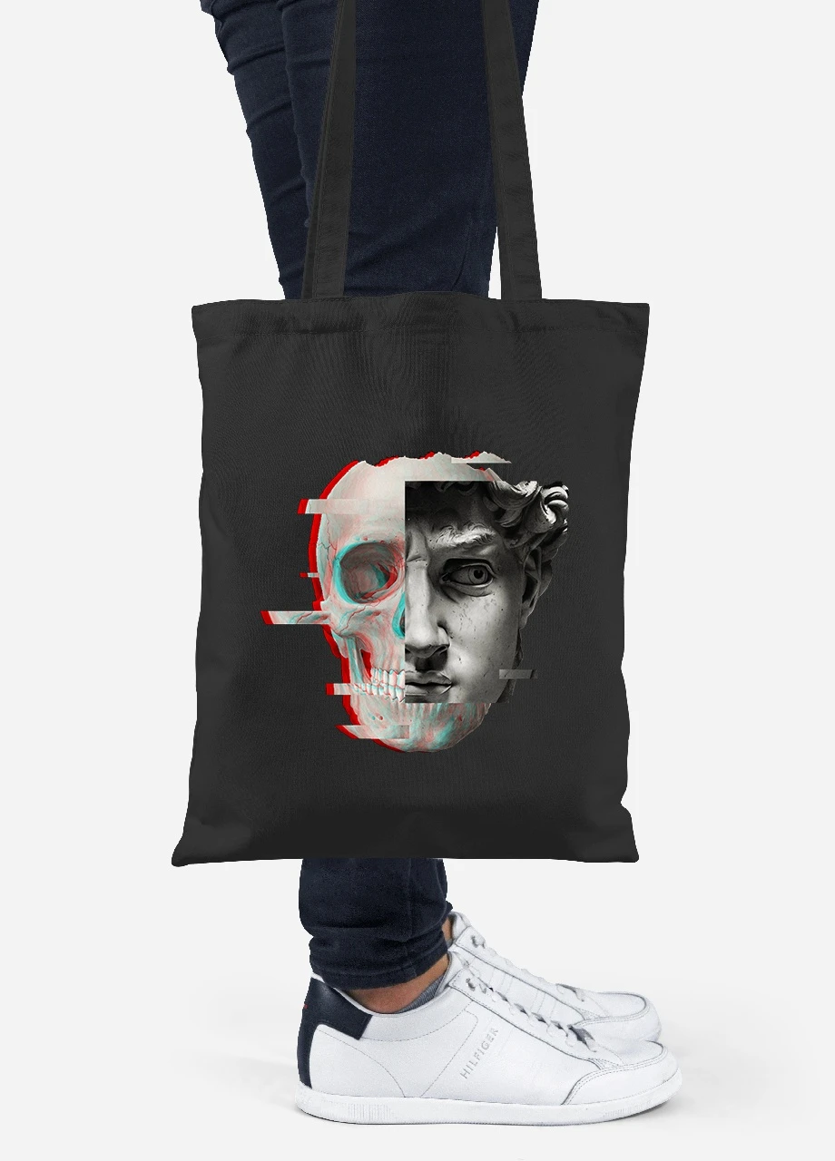 Еко-сумка шоппер Давид (David Renaissance) (92102-1585-BK) чорна MobiPrint Lite (256924383)