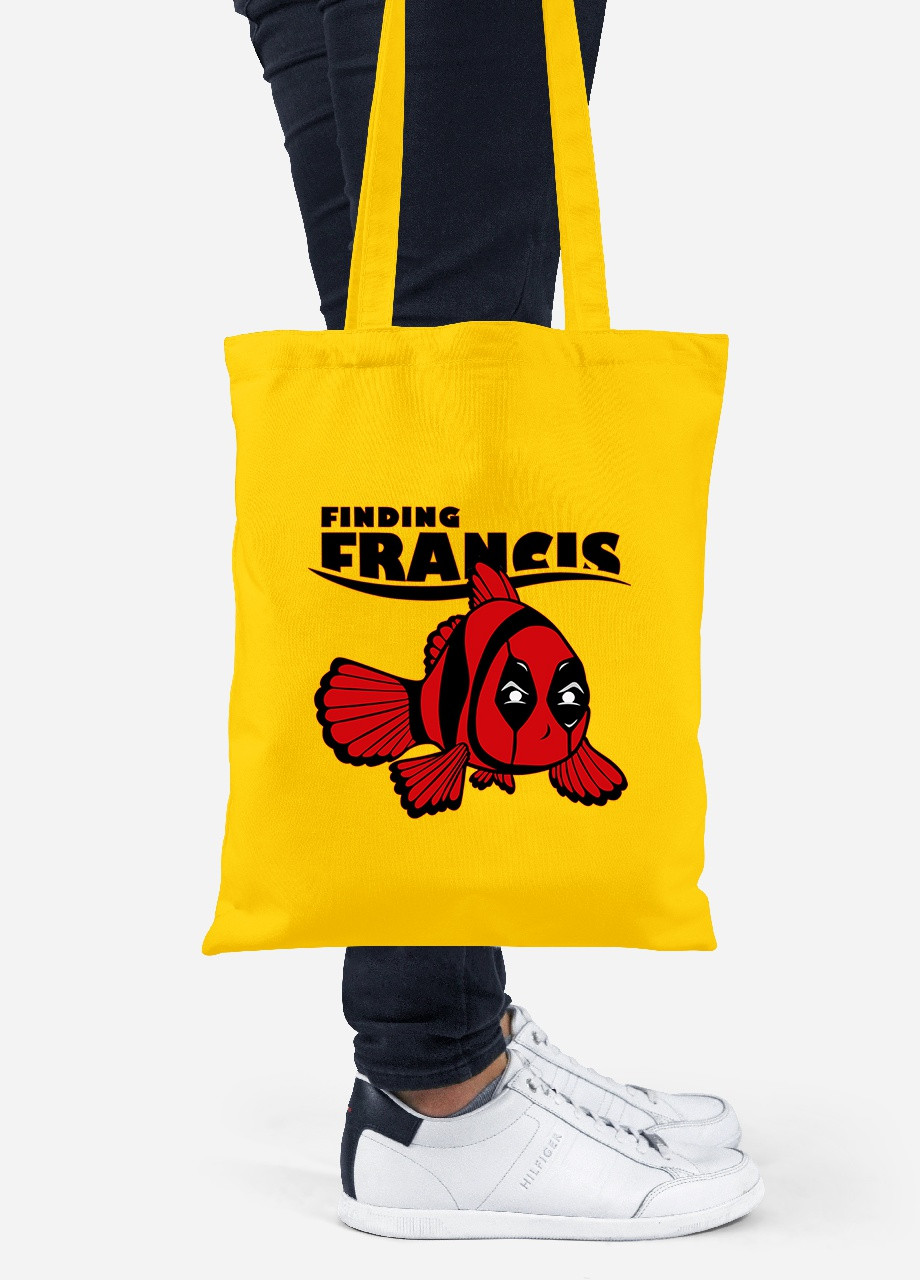 Еко-сумка шоппер Дедпул (92102-1992-SY) жовта MobiPrint Lite (256924843)