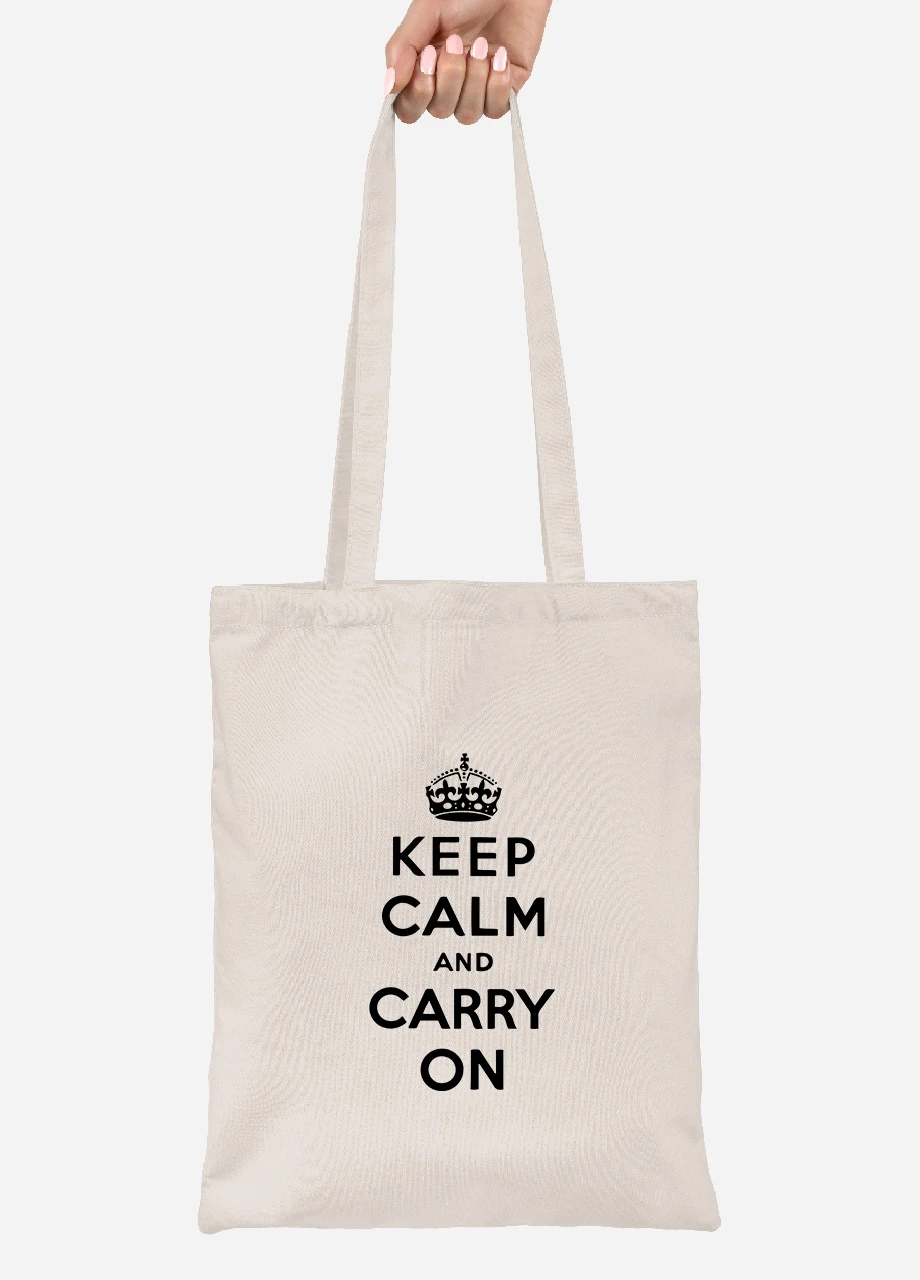 Эко сумка шопер Keep Calm (92102-2009-BG) бежевая MobiPrint Lite (256924607)