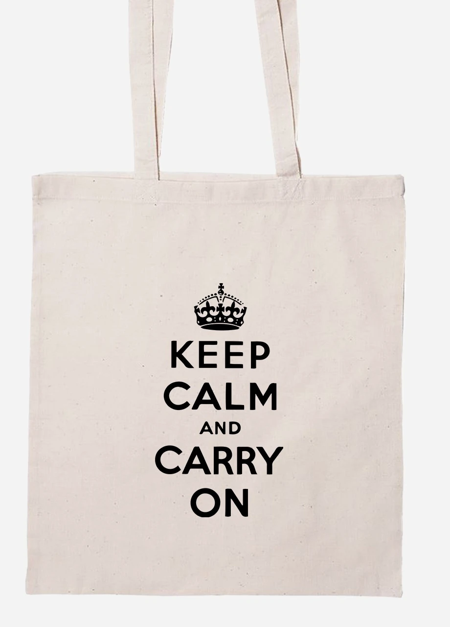 Эко сумка шопер Keep Calm (92102-2009-BG) бежевая MobiPrint Lite (256924607)