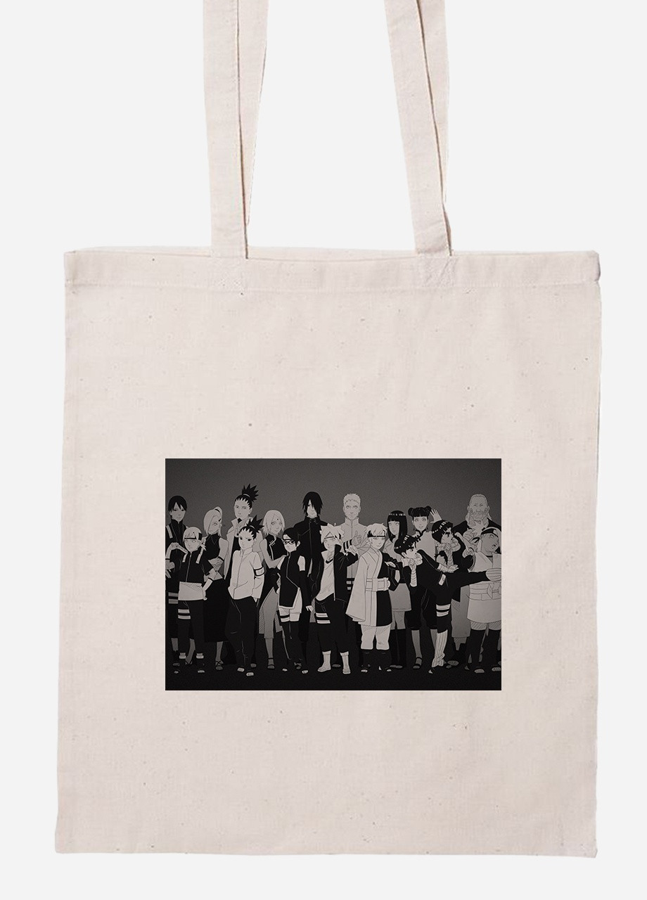 Эко сумка шопер Наруто (Naruto) (92102-3105-BG) бежевая MobiPrint Lite (256922121)