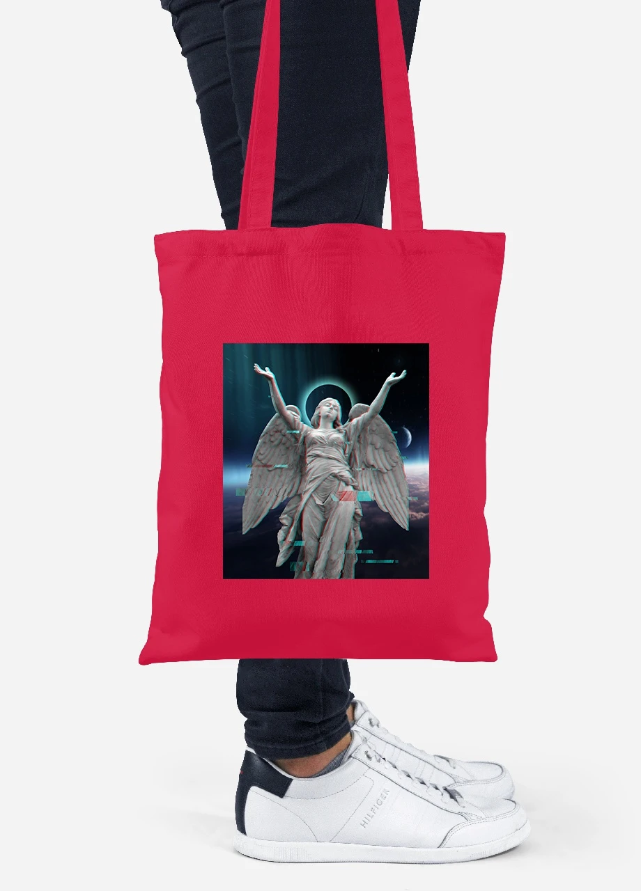 Еко-сумка шоппер Ангел (Angel) (92102-1592-RD) червона MobiPrint Lite (256923052)