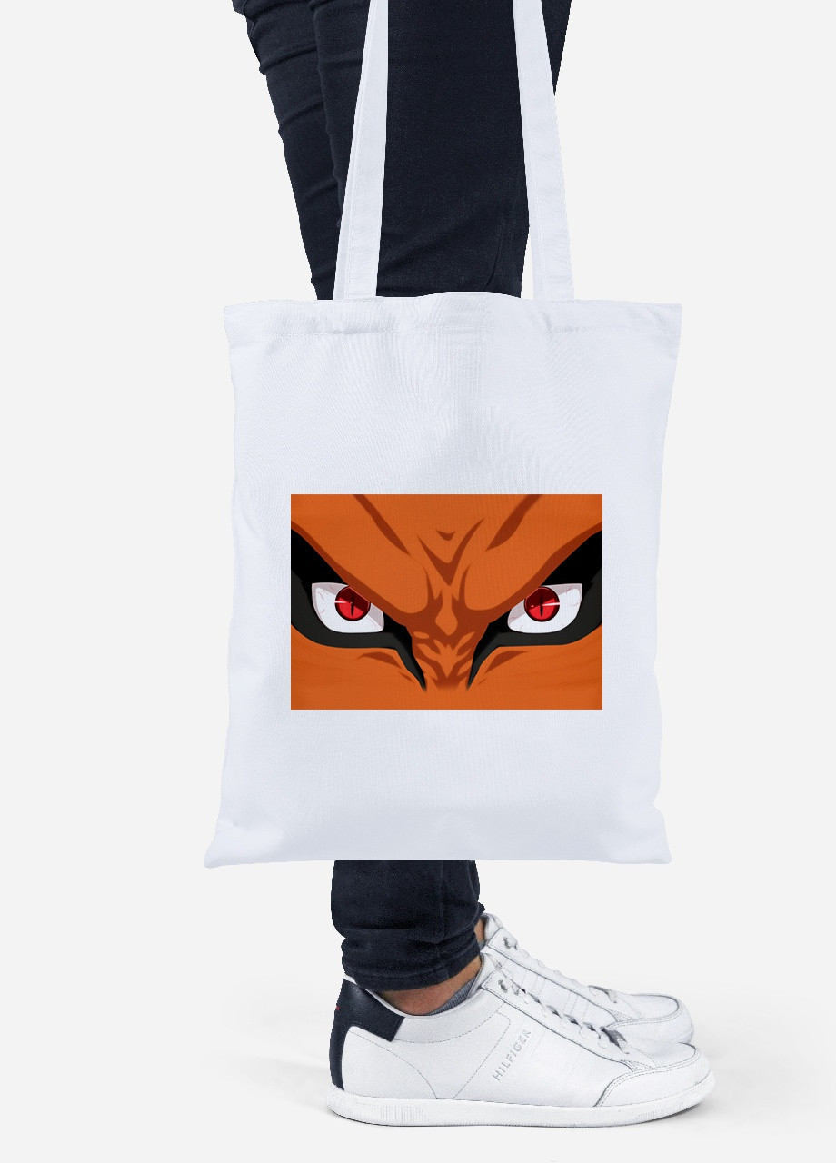 Еко-сумка шоппер Наруто (Naruto) (92102-3080) біла MobiPrint Lite (256923684)