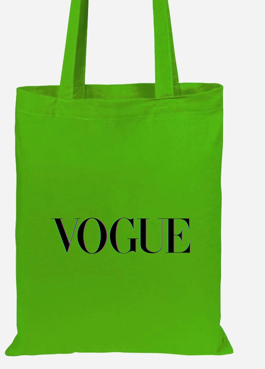 Эко сумка шопер Vogue (92102-1956-LM) салатовая MobiPrint Lite (256922377)