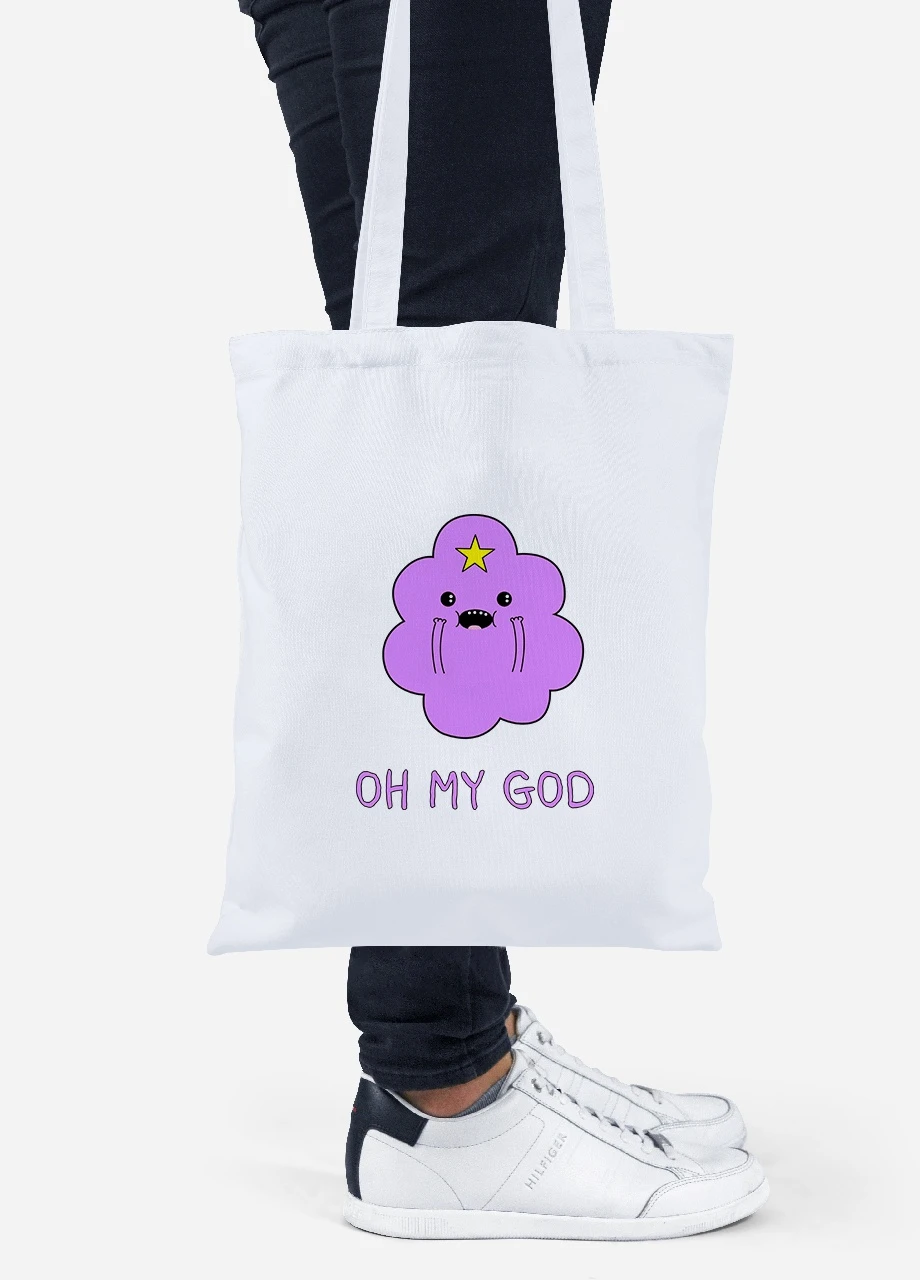 Эко сумка шопер Принцесса пупырка (Lumpy Space Princess) (92102-1575) белая MobiPrint Lite (256921073)