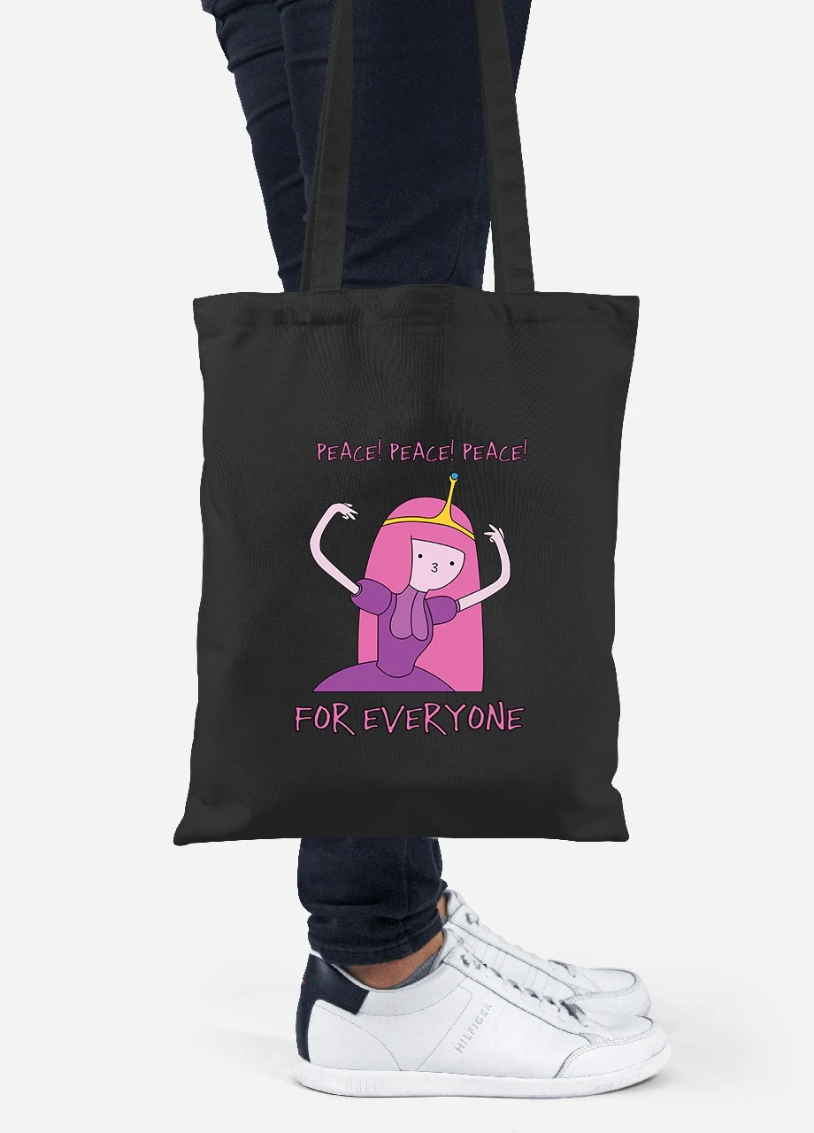 Эко сумка шопер Принцесса бубльгум (Princess Bubblegum) (92102-1576-BK) черная MobiPrint Lite (256921769)
