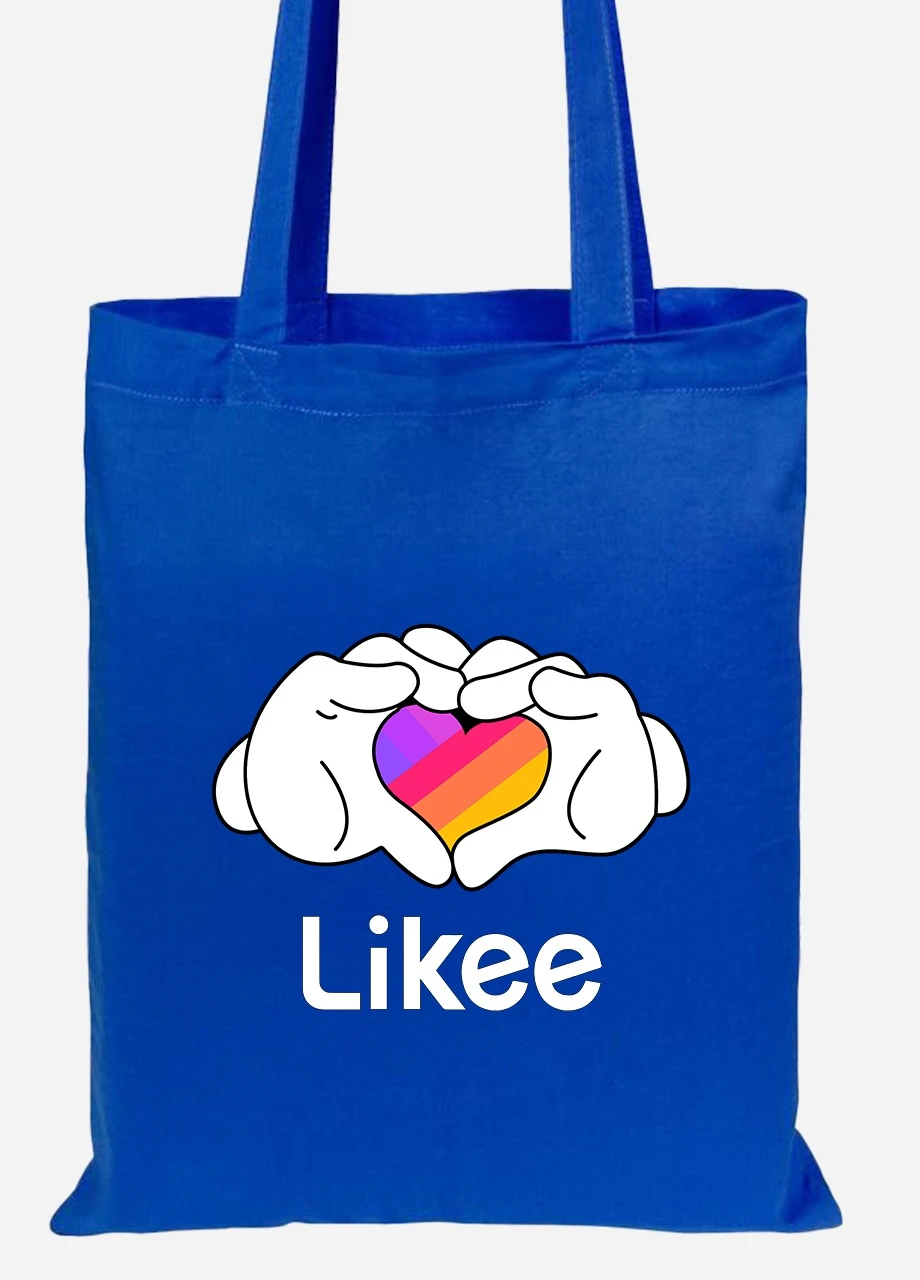Еко-сумка шоппер Likee (92102-1711-SK) голуба MobiPrint Lite (256922564)