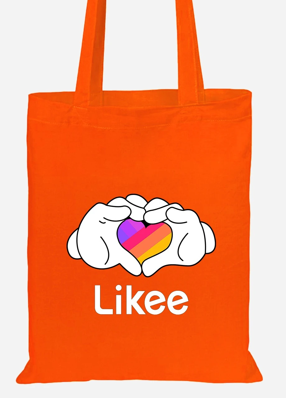 Эко сумка шопер Likee (92102-1711-OG) оранжевая MobiPrint Lite (256923433)
