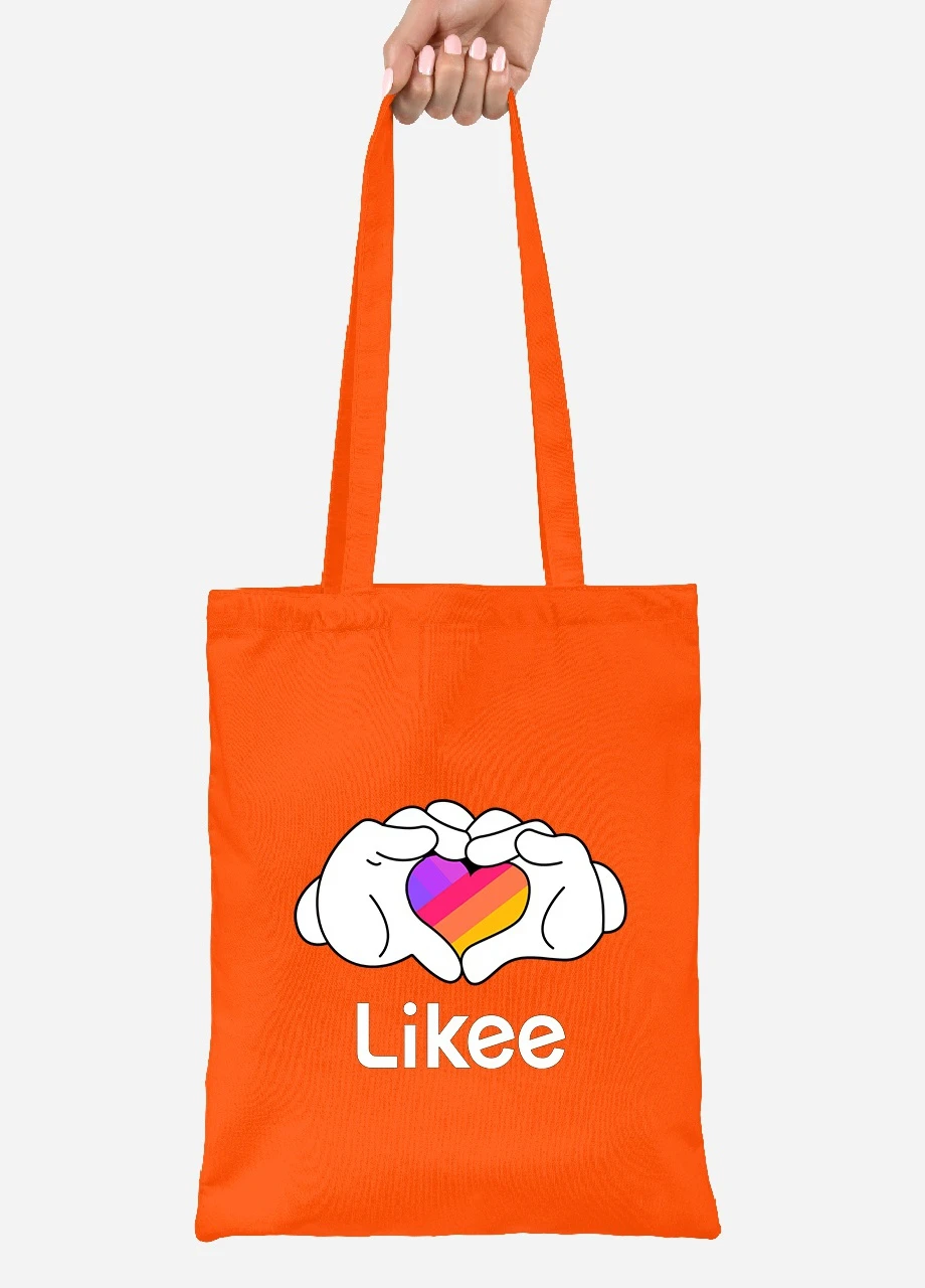 Эко сумка шопер Likee (92102-1711-OG) оранжевая MobiPrint Lite (256923433)