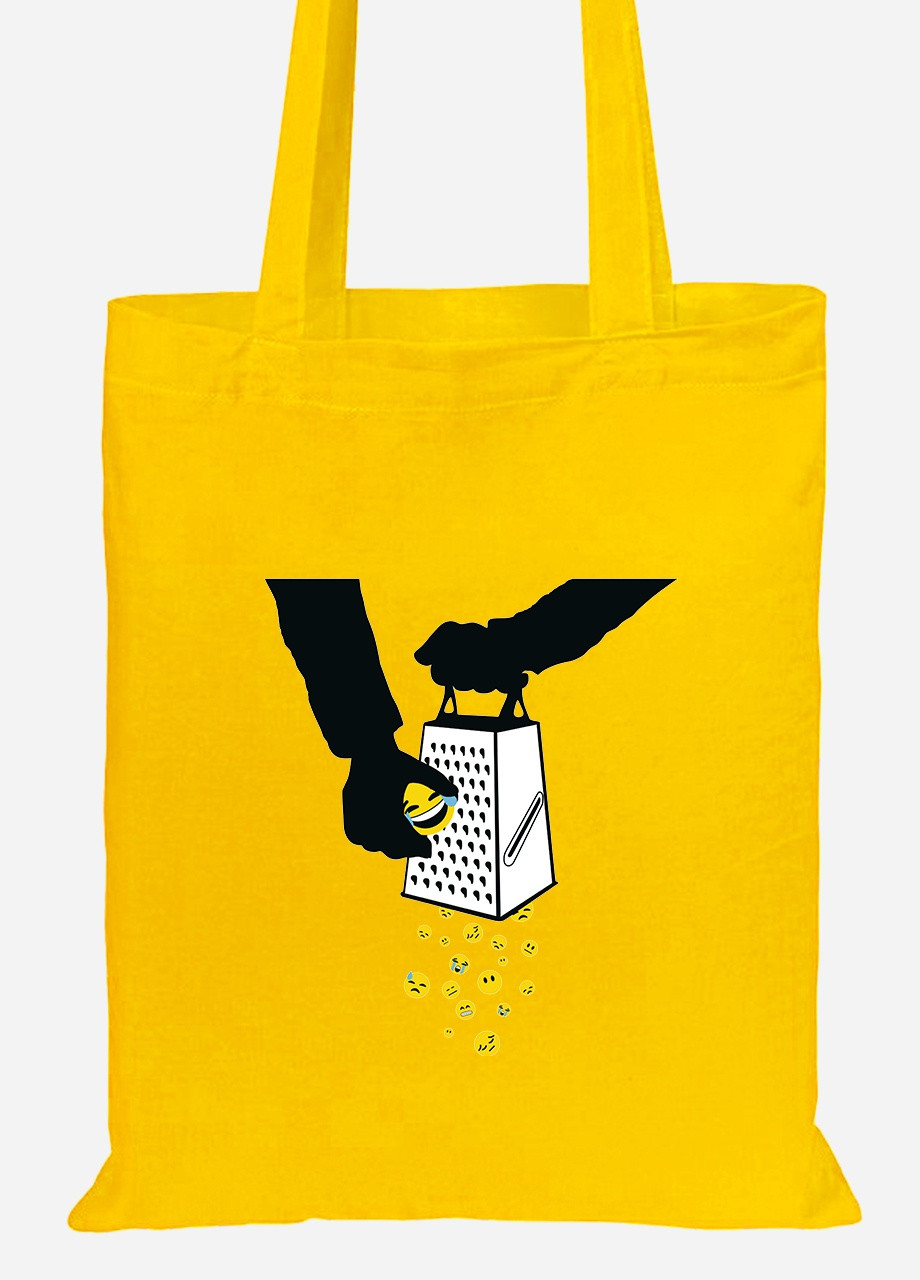 Еко-сумка шоппер Реальність (92102-2088-SY) жовта MobiPrint Lite (256923033)