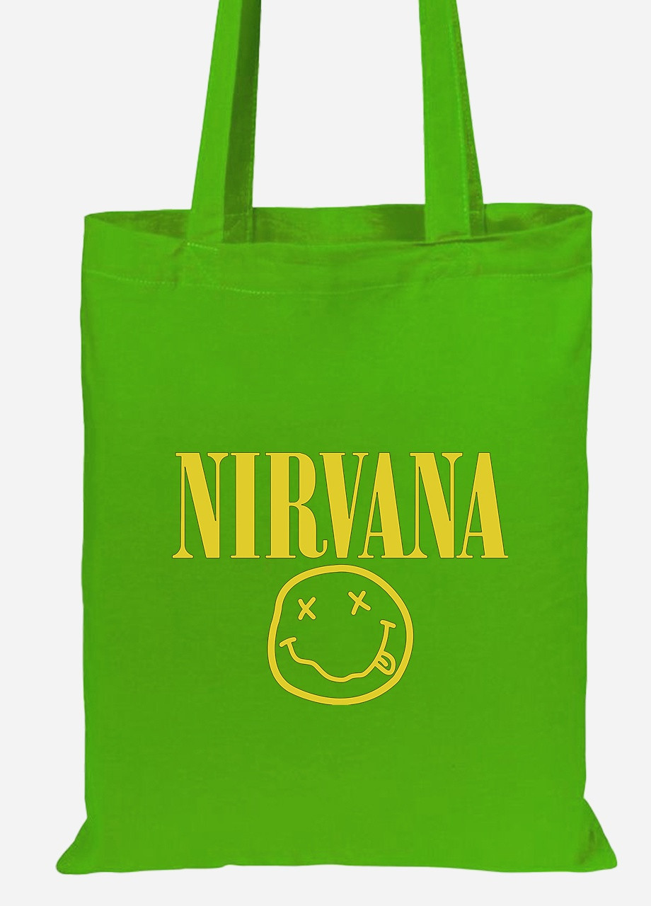 Эко сумка шопер Нирвана (Nirvana) (92102-1964-LM) салатовая MobiPrint lite (256920734)