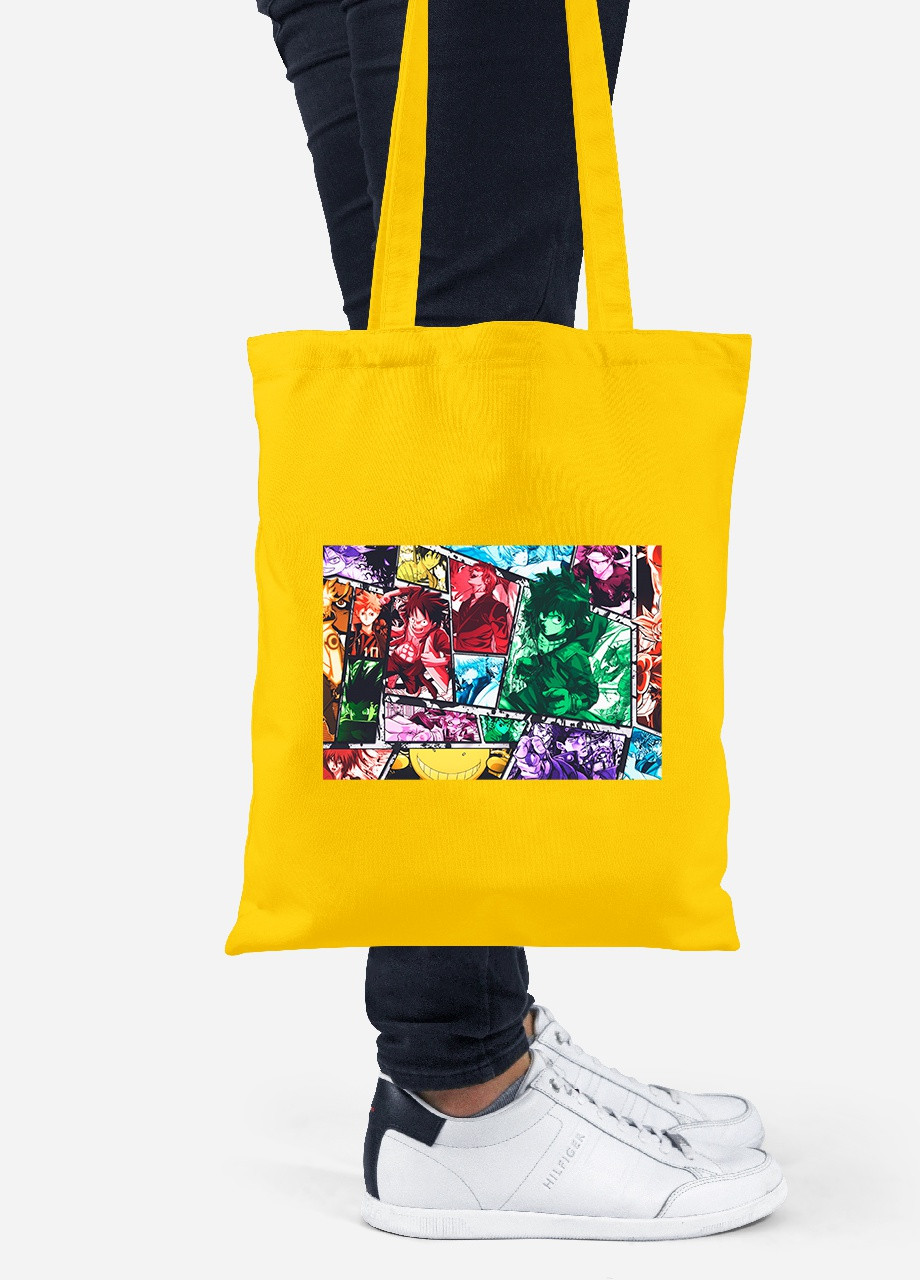 Эко сумка шопер Моя геройская академия (My Hero Academia) (92102-3109-SY) желтая MobiPrint Lite (256920494)