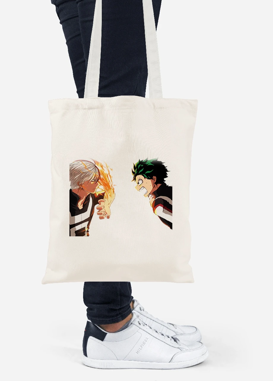 Еко-сумка шоппер Моя геройська академія (My Hero Academia) (92102-3060-BG) бежева MobiPrint Lite (256921516)