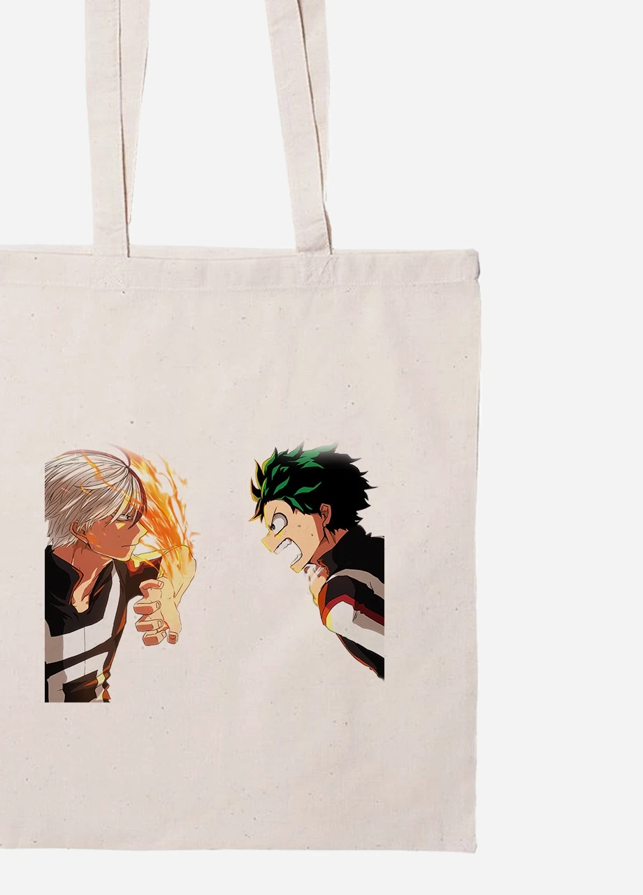 Еко-сумка шоппер Моя геройська академія (My Hero Academia) (92102-3060-BG) бежева MobiPrint Lite (256921516)