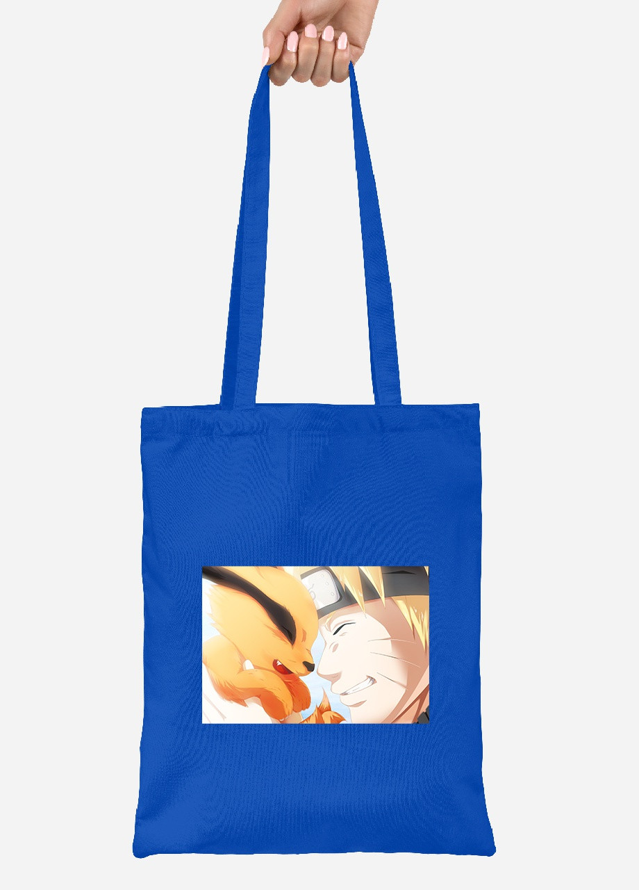 Еко-сумка шоппер Наруто (Naruto) (92102-3087-SK) голуба MobiPrint Lite (256924105)