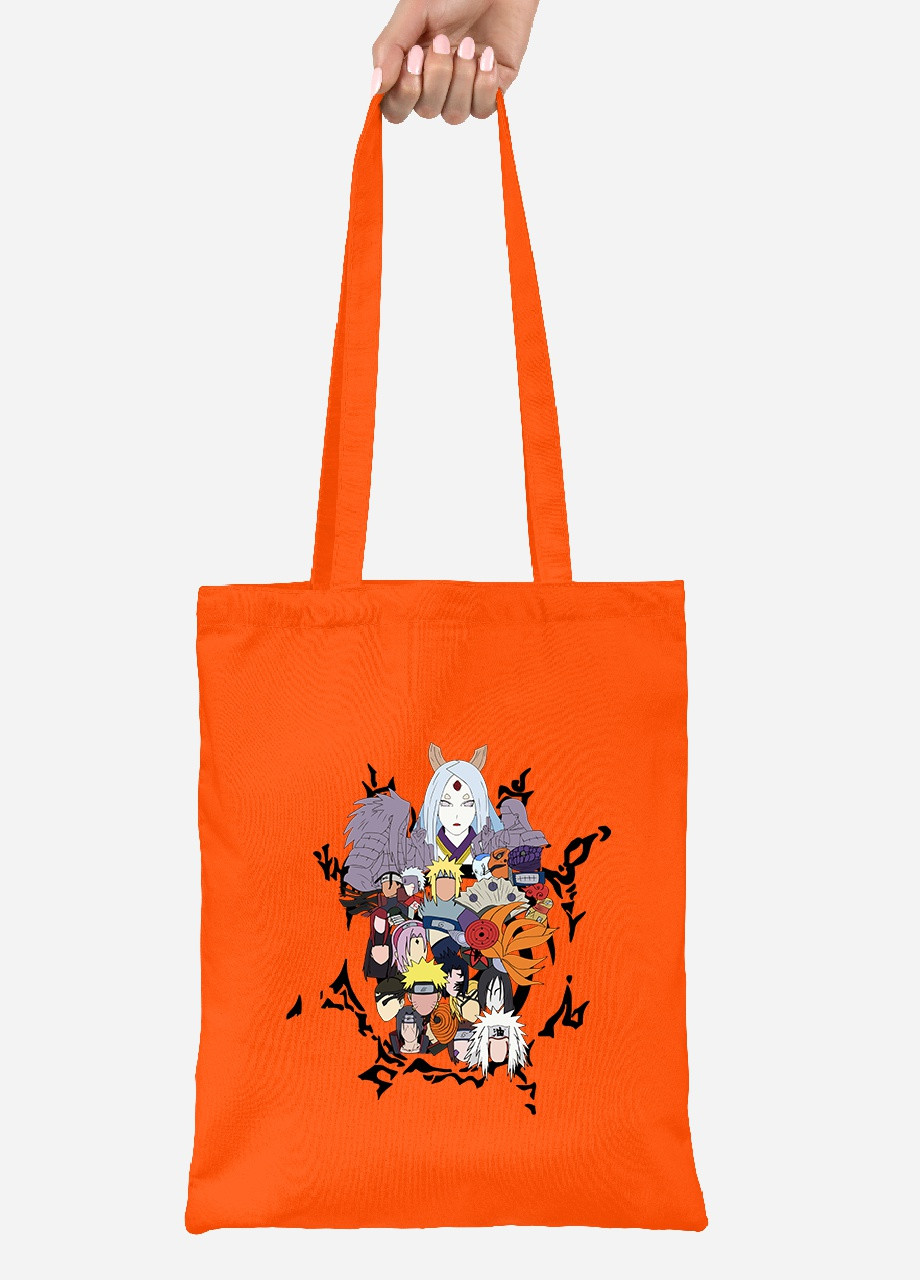 Еко-сумка шоппер Наруто (Naruto) (92102-3334-OG) помаранчева MobiPrint Lite (256923181)