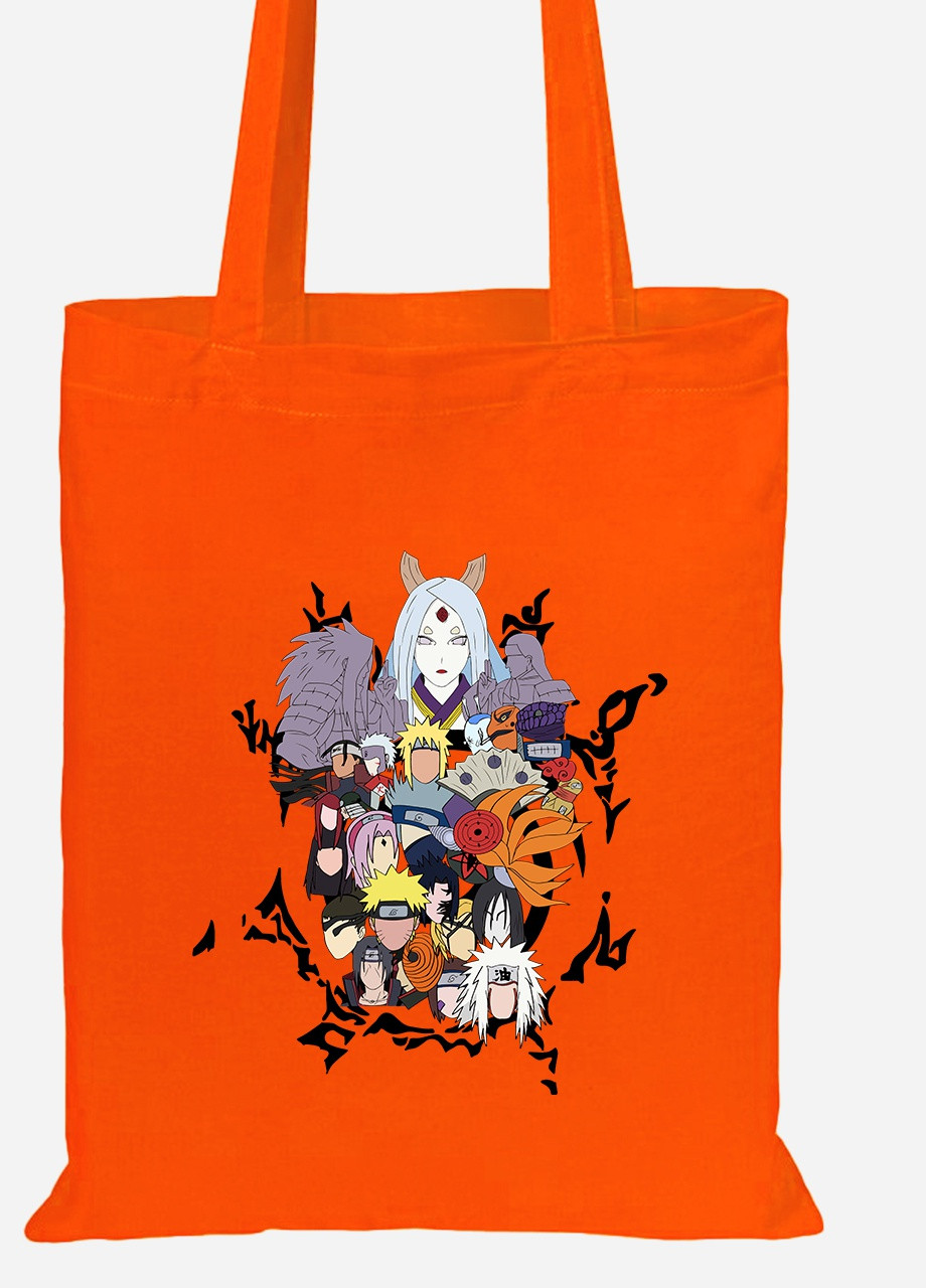 Еко-сумка шоппер Наруто (Naruto) (92102-3334-OG) помаранчева MobiPrint Lite (256923181)