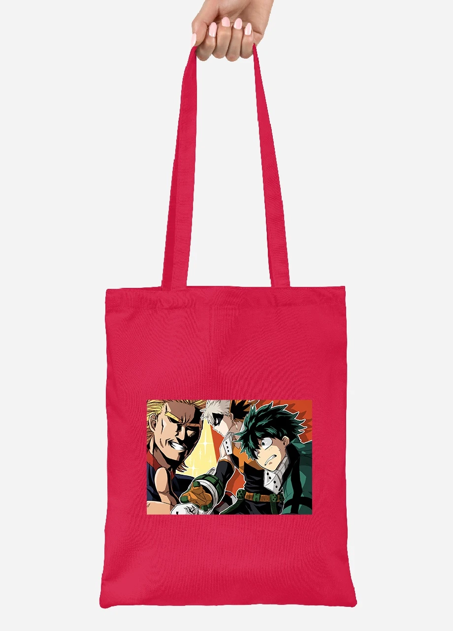 Еко-сумка шоппер Моя геройська академія (My Hero Academia) (92102-3066-RD) червона MobiPrint Lite (256923759)