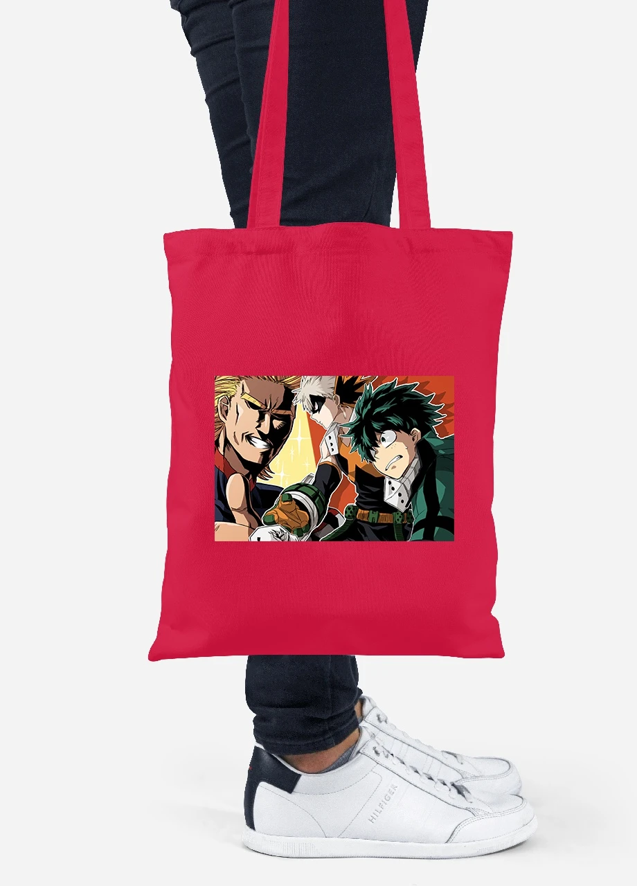 Еко-сумка шоппер Моя геройська академія (My Hero Academia) (92102-3066-RD) червона MobiPrint Lite (256923759)