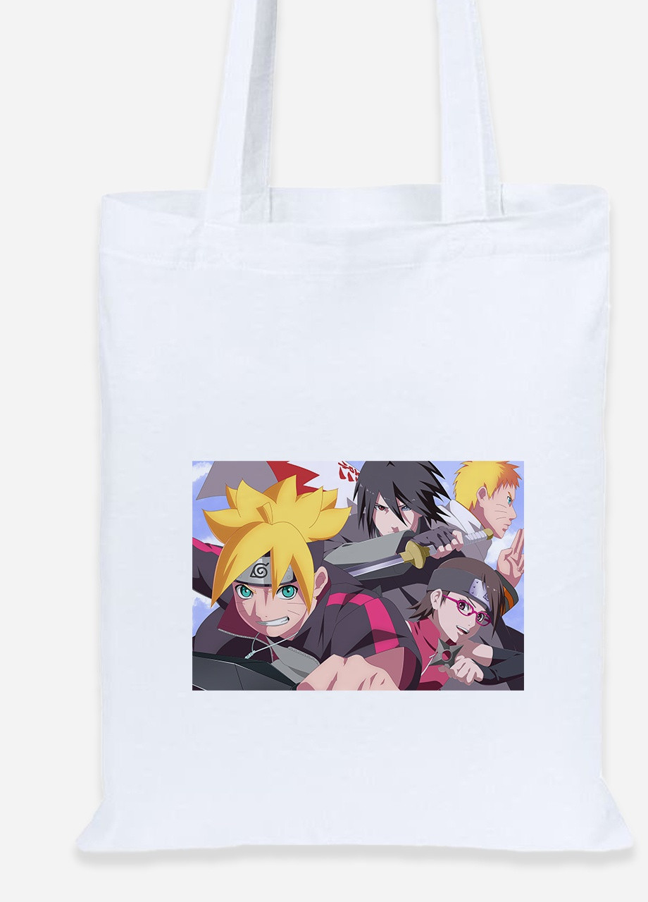 Еко-сумка шоппер Наруто (Naruto) (92102-3106) біла MobiPrint Lite (256922100)