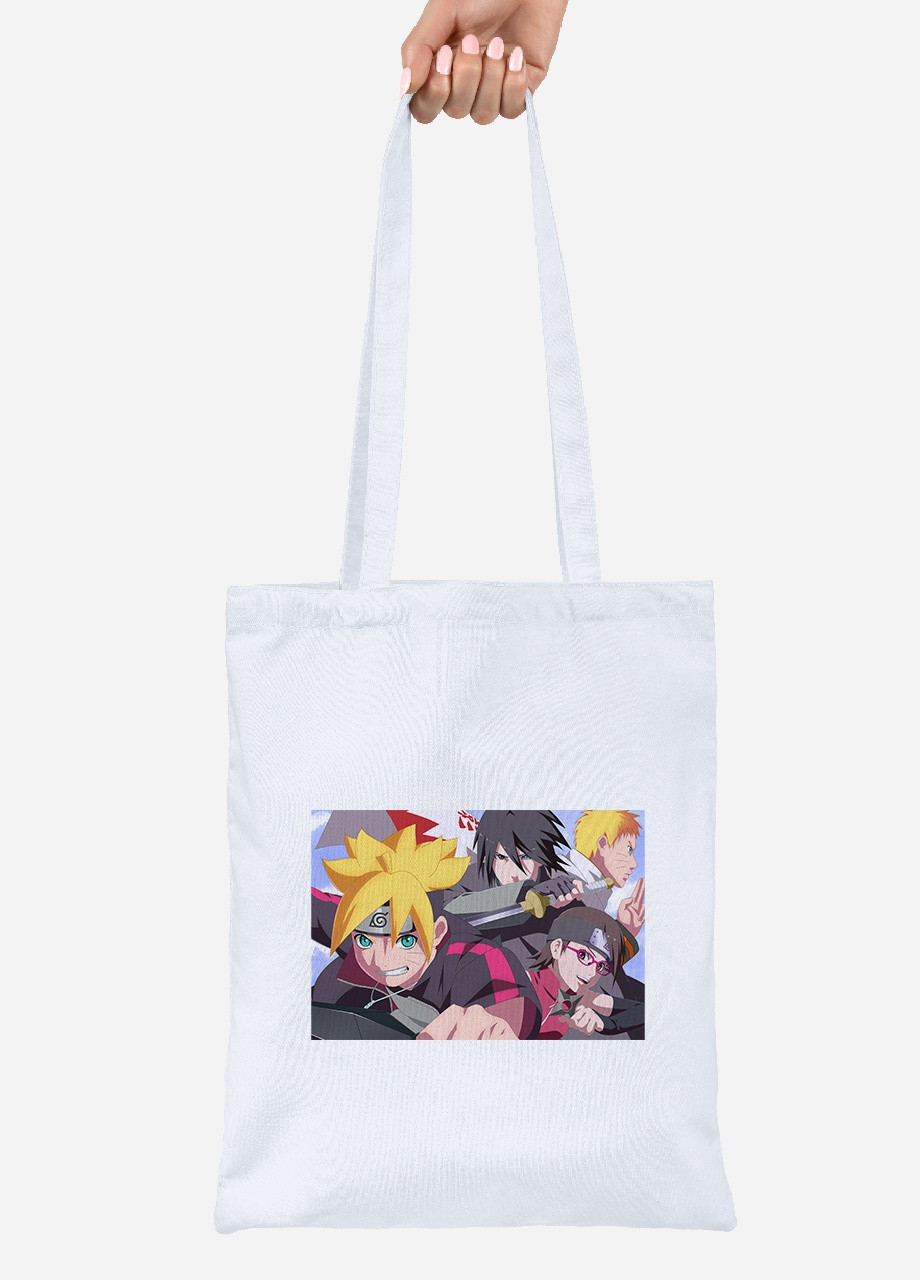 Еко-сумка шоппер Наруто (Naruto) (92102-3106) біла MobiPrint Lite (256922100)