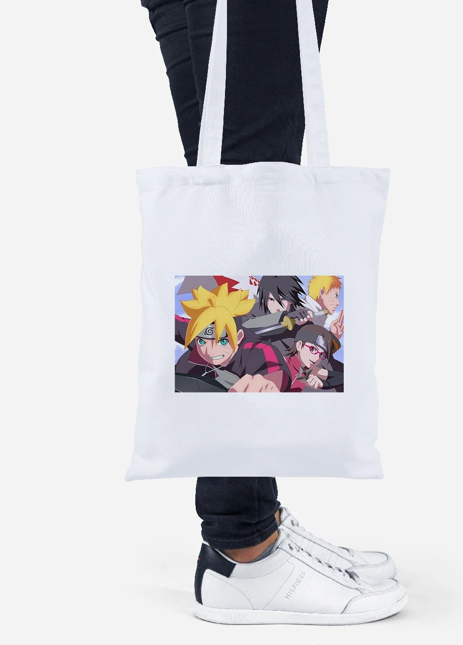 Еко-сумка шоппер Наруто (Naruto) (92102-3106) біла MobiPrint Lite (256922100)