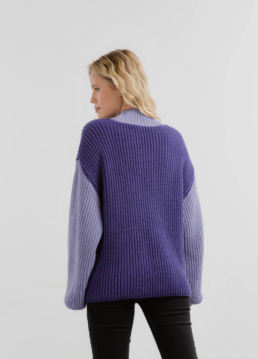 Фиолетовый зимний свитер свободного кроя romashka Ромашка Плуа