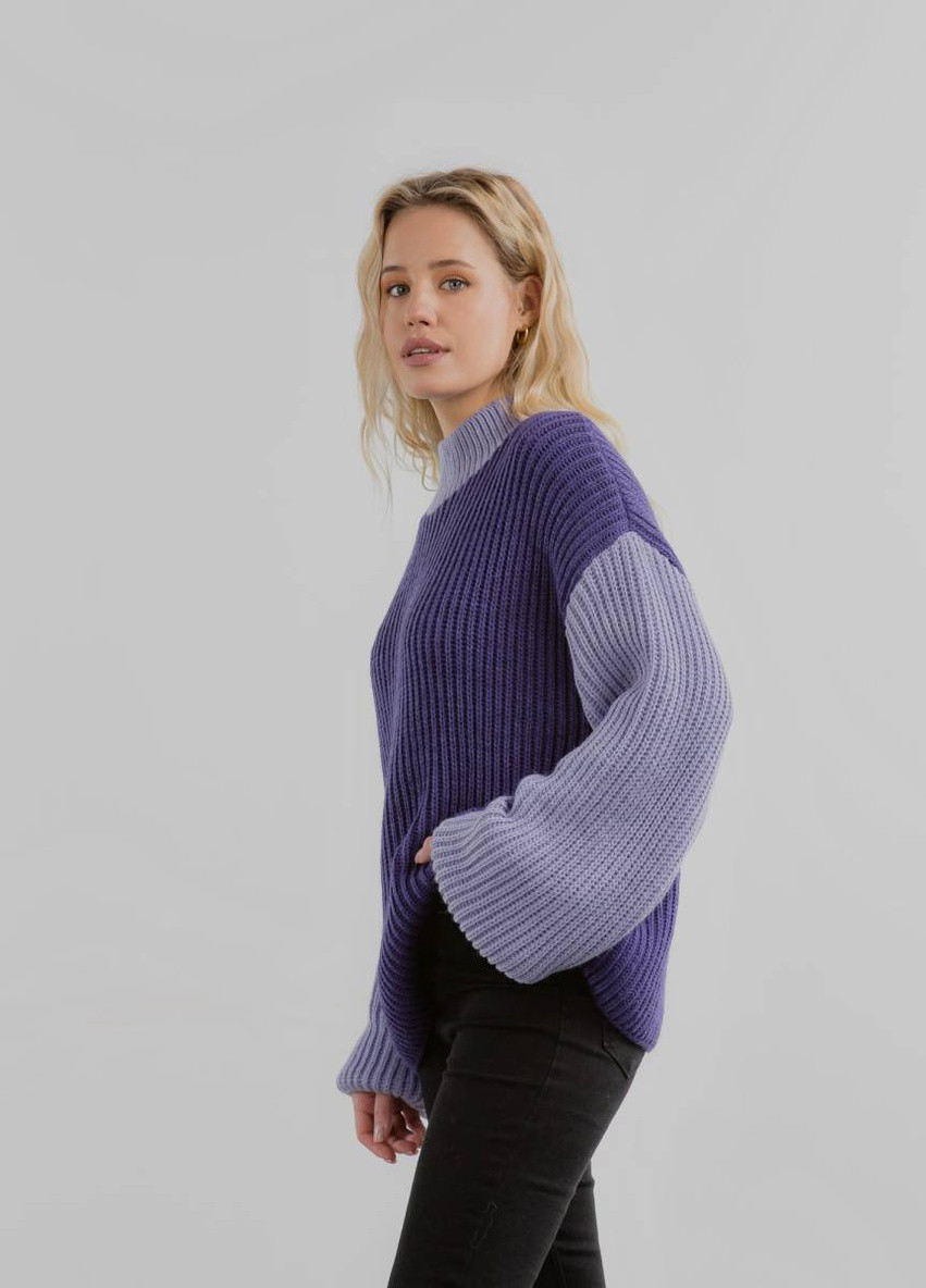 Фіолетовий зимовий светр вільного крою romashka Ромашка Плуа