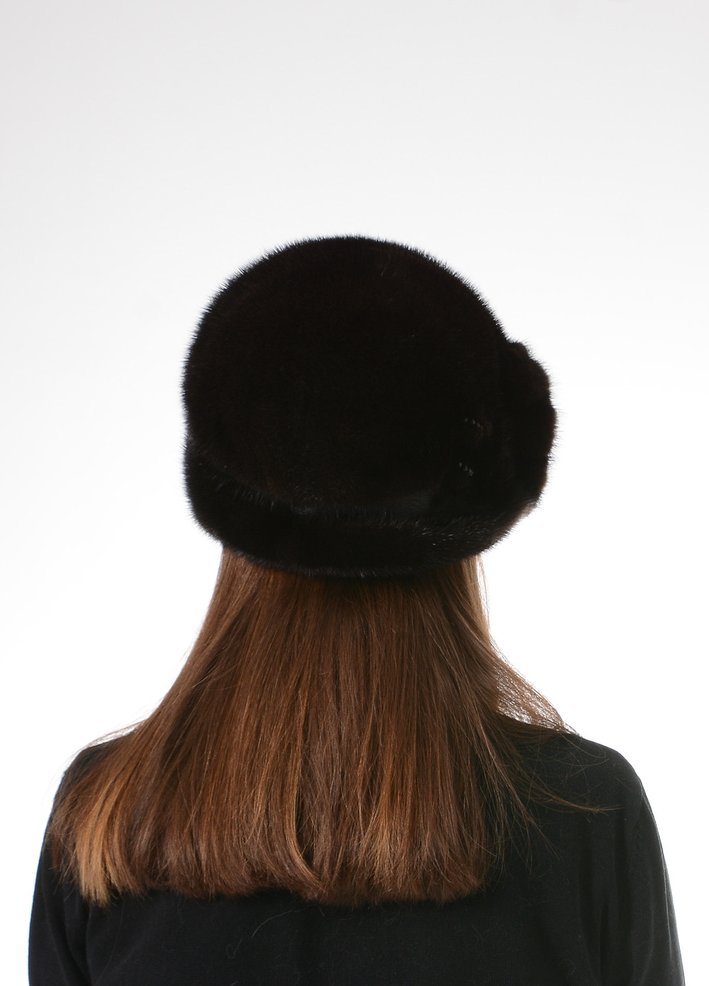 Женская зимняя норковая шляпа из цельного меха Меховой Стиль зигзаг (256943230)