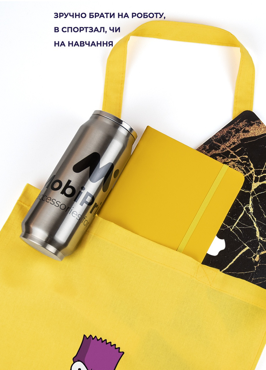 Еко-сумка шоппер Бартмен Барт Сімпсон (Bartman The Simpsons) (92102-3409-LM) салатова MobiPrint Lite (256944991)