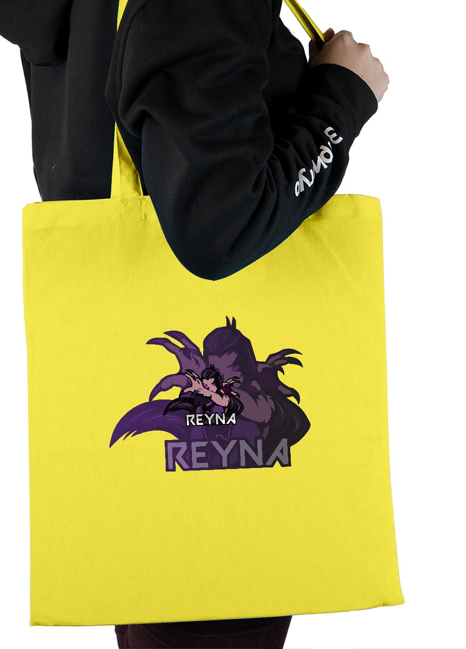 Эко сумка шопер Валорант Рейна(Valorant Reyna) (92102-3540-SY) желтая MobiPrint Lite (256944975)