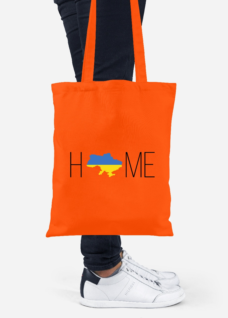 Еко-сумка шоппер Дім (92102-3765-OG) помаранчева MobiPrint lite (256945688)