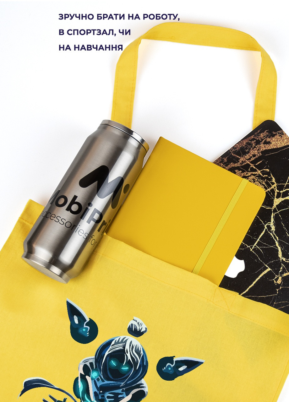 Еко-сумка шоппер Валорант Джетт клинки (Valorant Jett) (92102-3538-SY) жовта MobiPrint Lite (256944429)