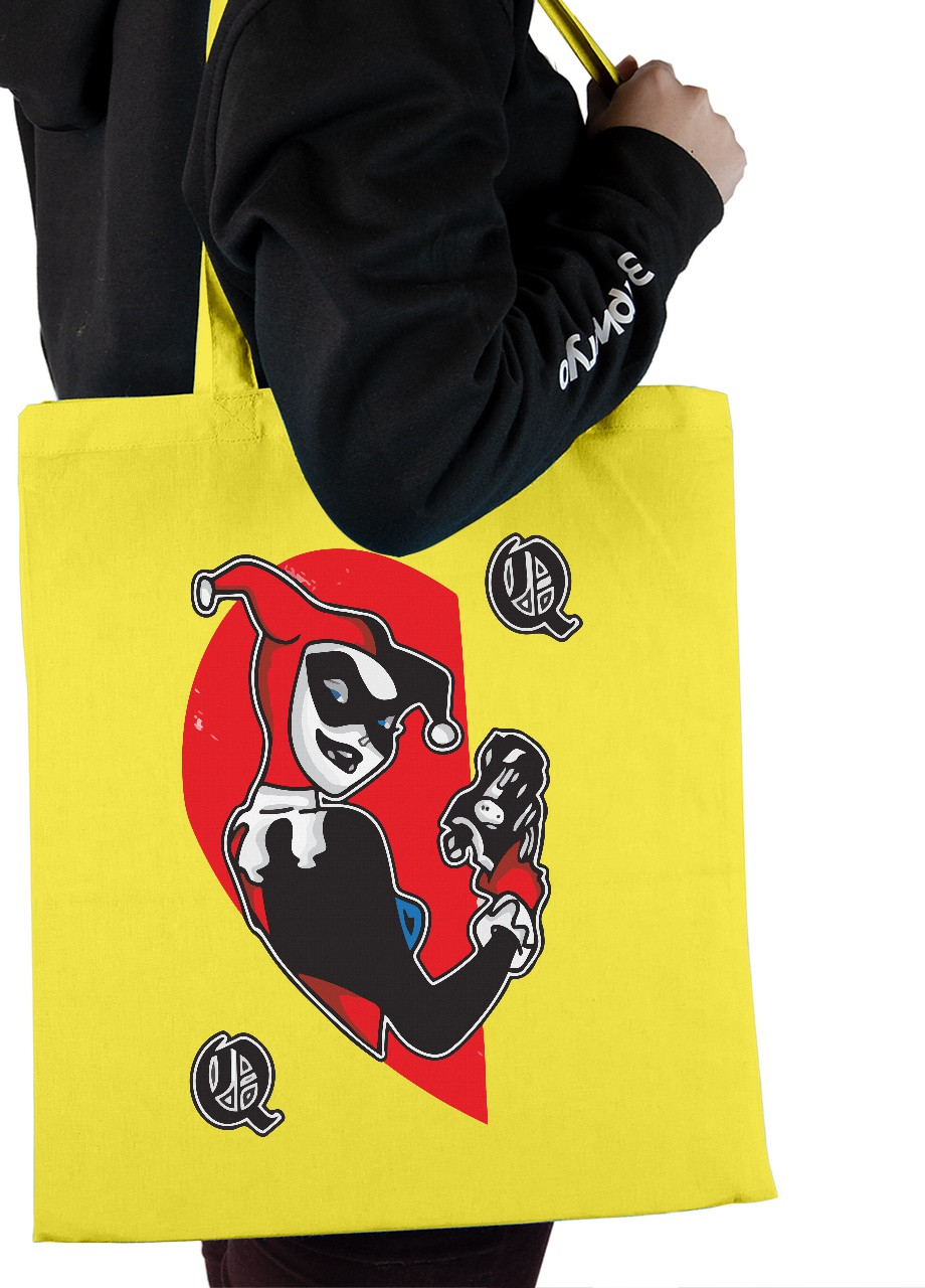 Эко сумка шопер Харли Квинн (Harley Quinn) (92102-3462-SY) желтая MobiPrint lite (256945514)