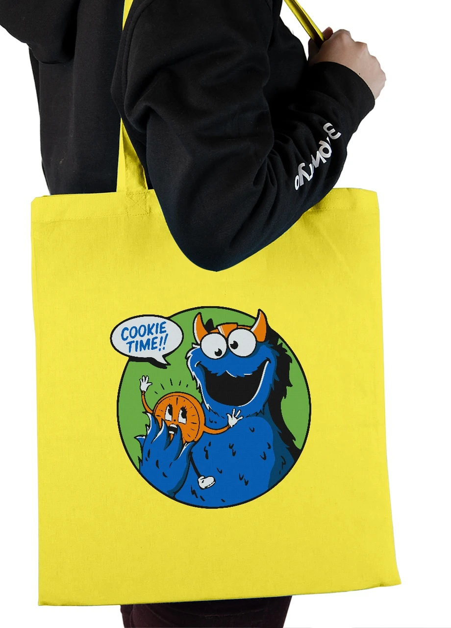 Еко-сумка шоппер Коржик (Cookie Monster Loki) (92102-3423-SY) жовта MobiPrint Lite (256943514)