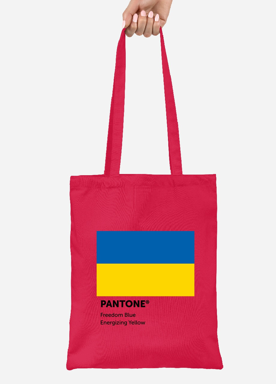 Эко сумка шопер Украина Пантон (92102-3758-RD) красная MobiPrint lite (256944230)