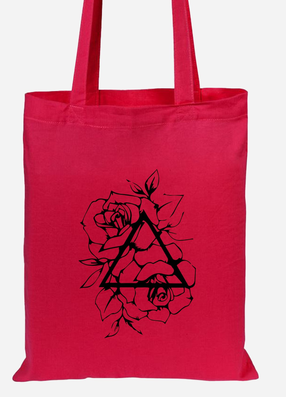 Еко-сумка шоппер Роза (92102-3808-RD) червона MobiPrint lite (256945417)