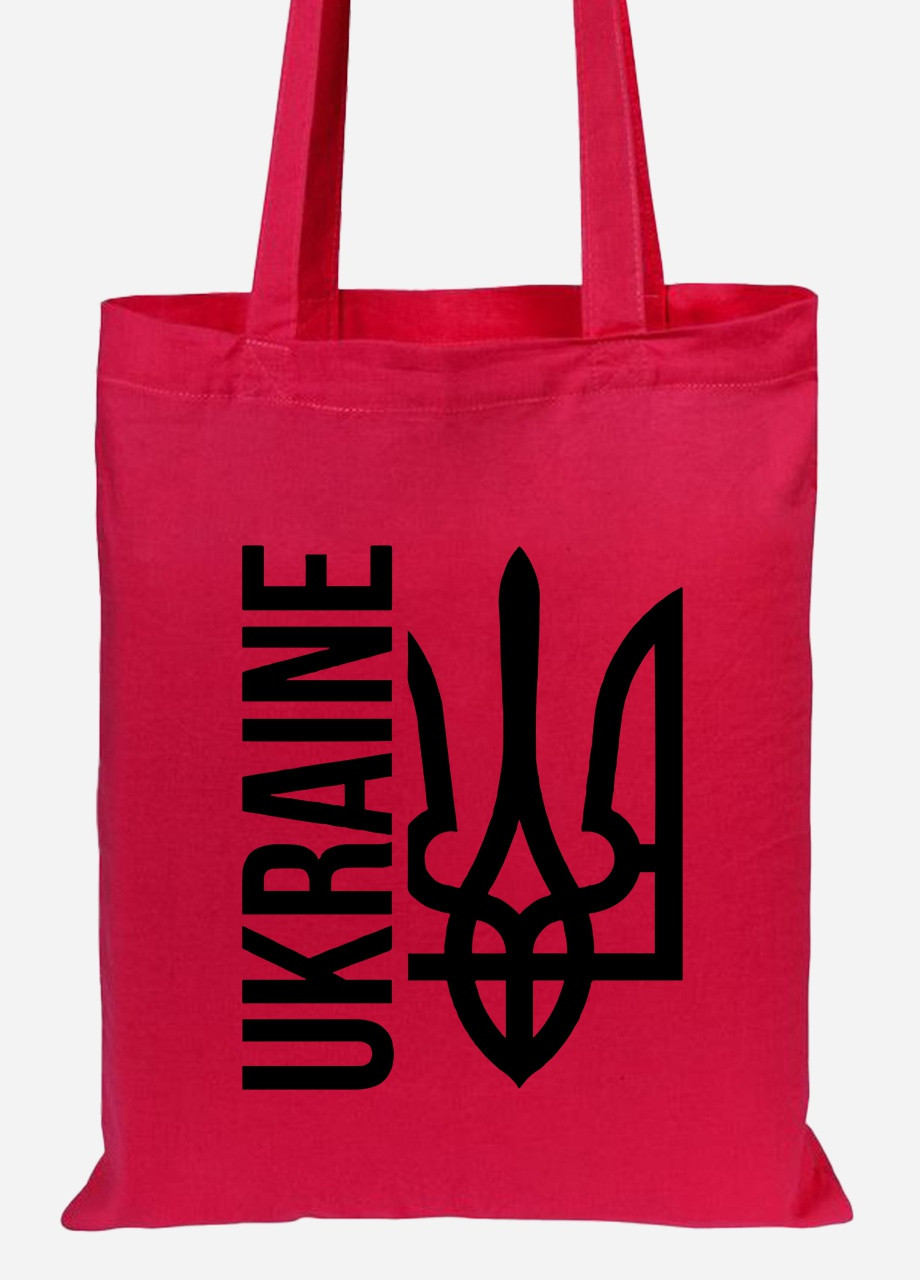 Эко сумка шопер Украина (92102-3794-RD) красная MobiPrint lite (256944956)