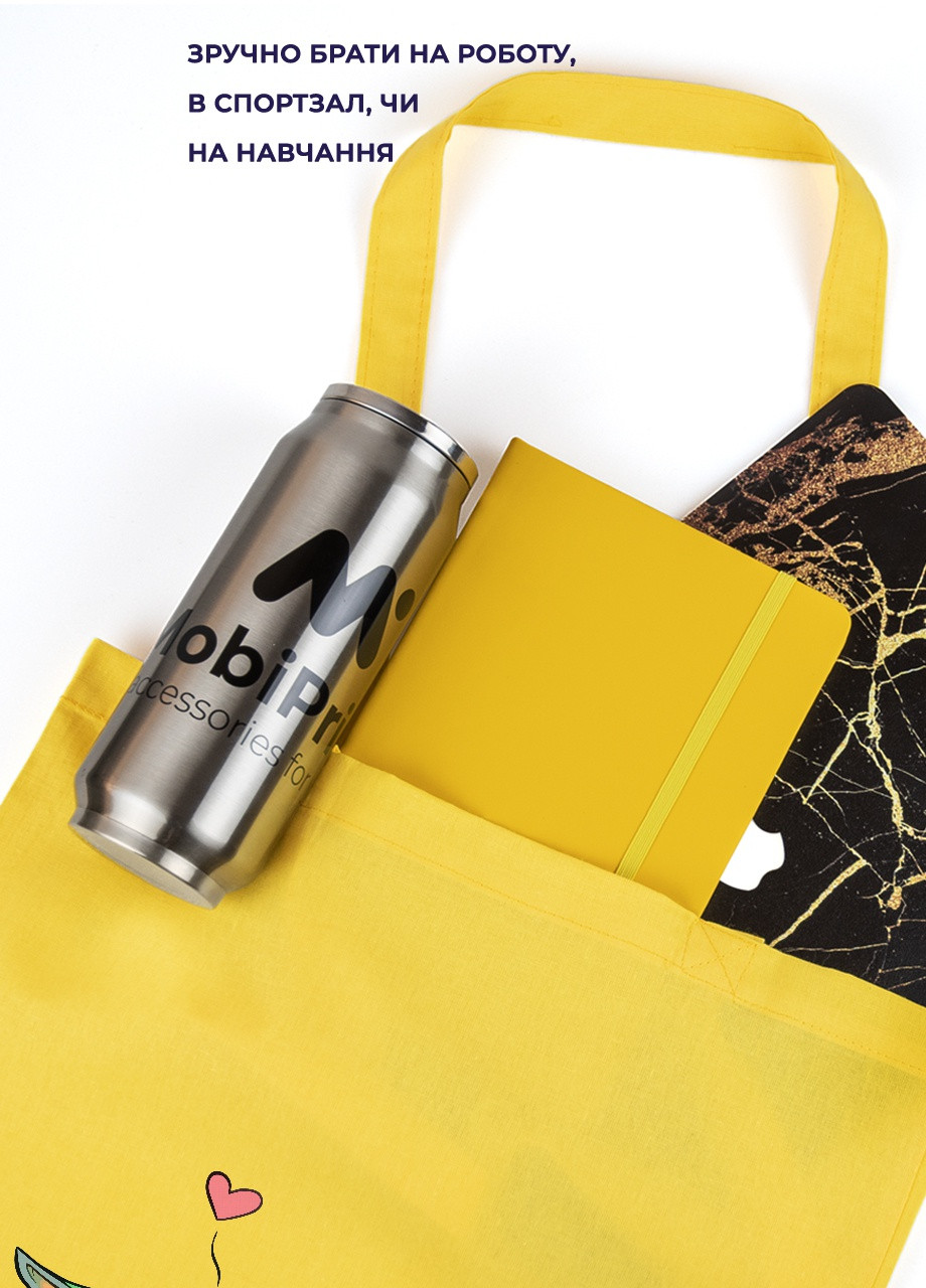 Еко-сумка шоппер Грогу Йода лайк (Grogu Baby Yoda) (92102-3522-OG) помаранчева MobiPrint Lite (256943849)