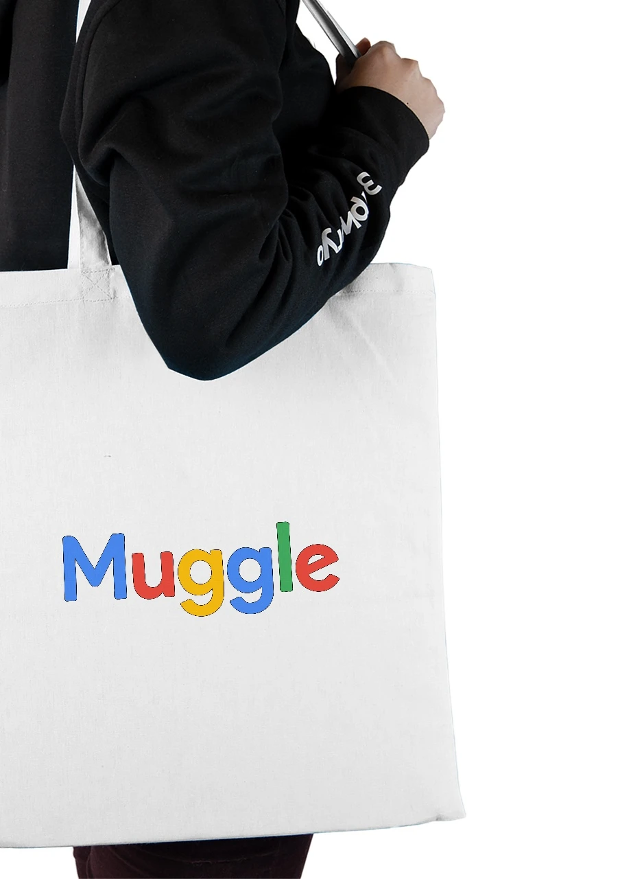 Еко-сумка шоппер Muggle Google (92102-3429) біла MobiPrint Lite (256944488)