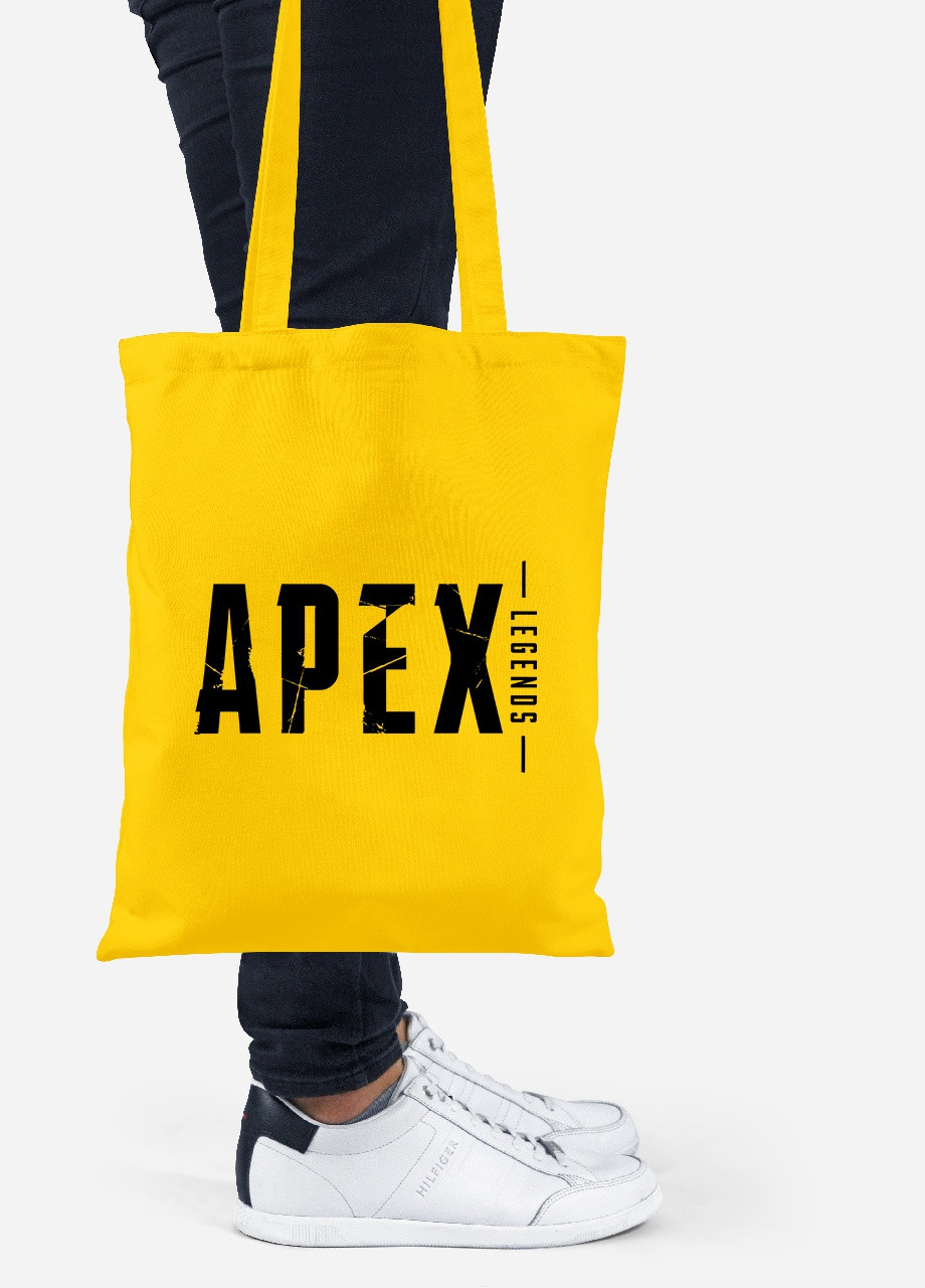 Эко сумка шопер Апекс ледженс лого(Apex Legends logo) (92102-3499-SY) желтая MobiPrint lite (256945735)