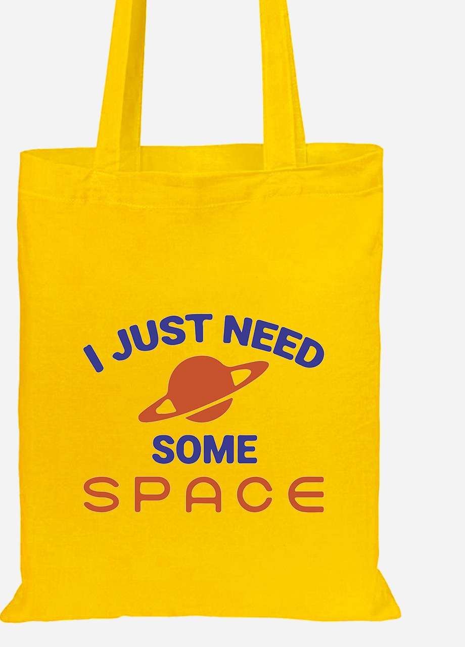 Эко сумка шопер Мне просто нужно немного места (92102-3828-SY) желтая MobiPrint Lite (256944203)
