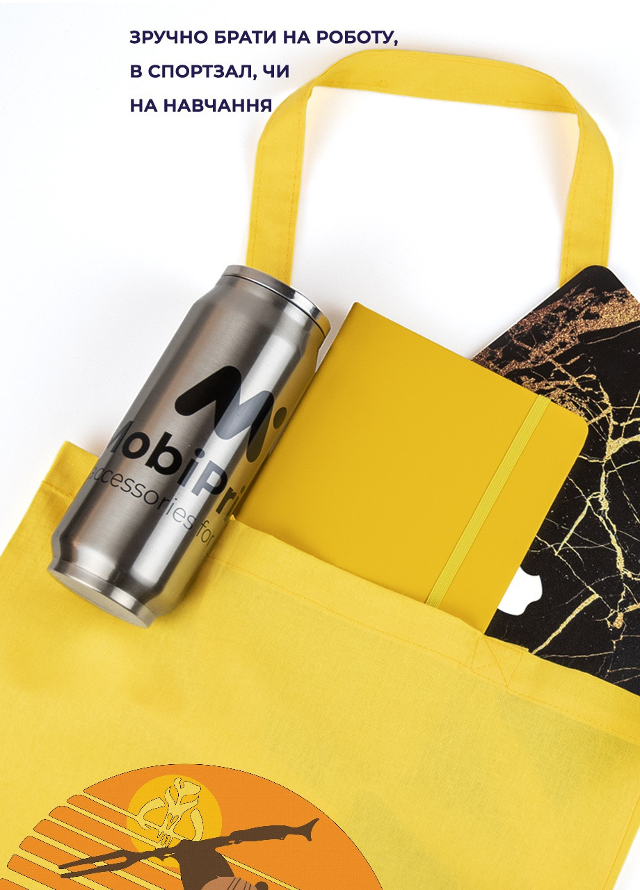 Еко-сумка шоппер Кунг-фу панда і Мандалорець (Pandalorian) (92102-3428-LM) салатова MobiPrint Lite (256944778)