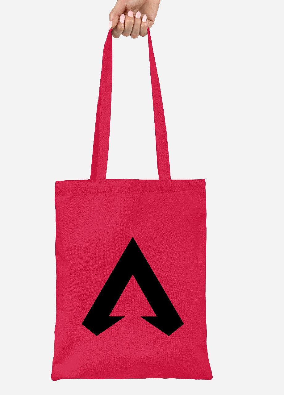 Эко сумка шопер Апекс леджендс,лого (Apex Legends logo) (92102-3495-RD) красная MobiPrint lite (256944252)