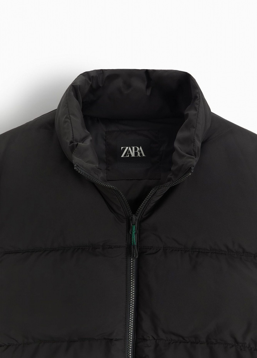 Черная зимняя куртка зимняя Zara BLACK 8574 350